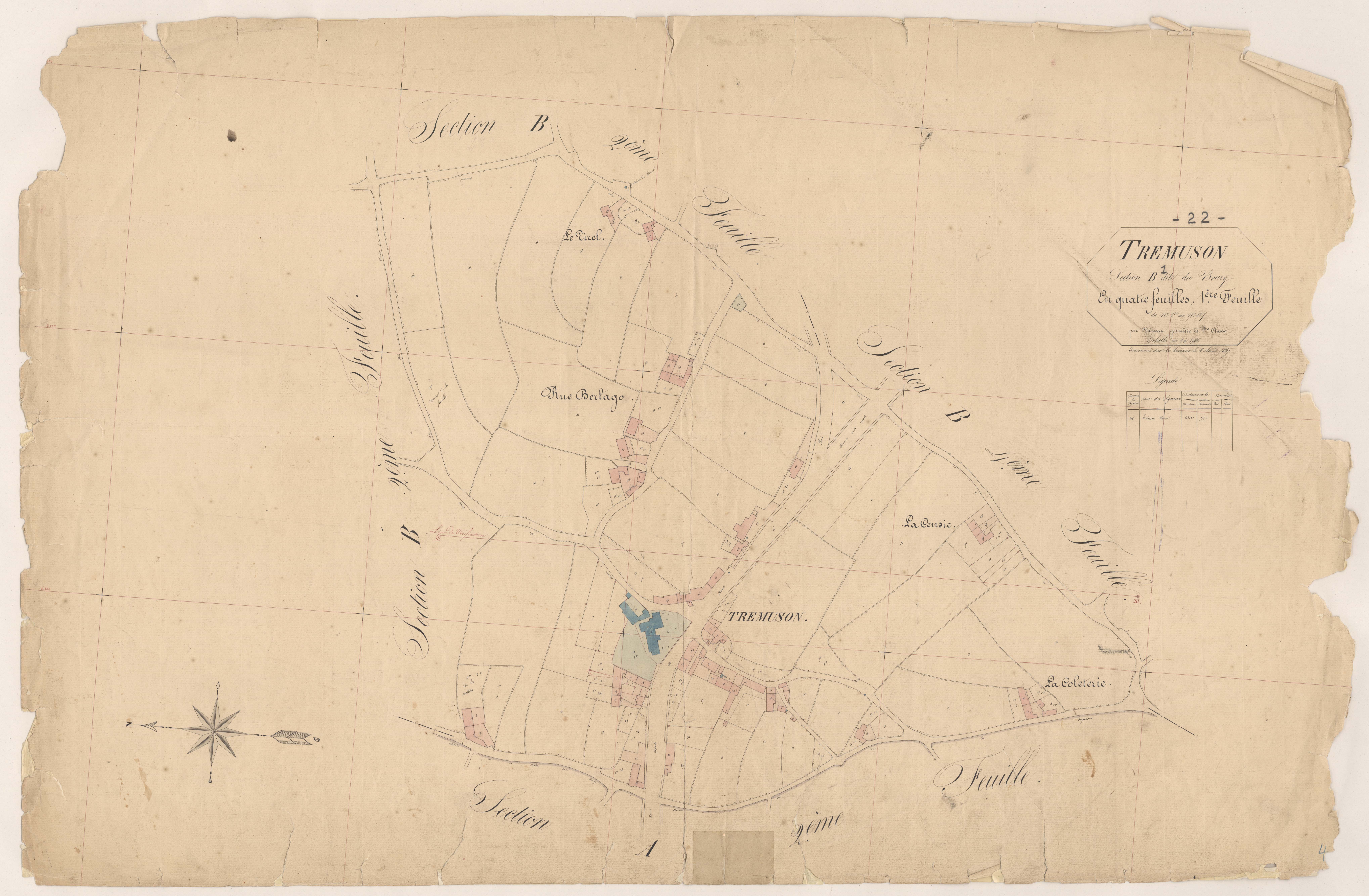 Trémuson - Section B, 1re feuille