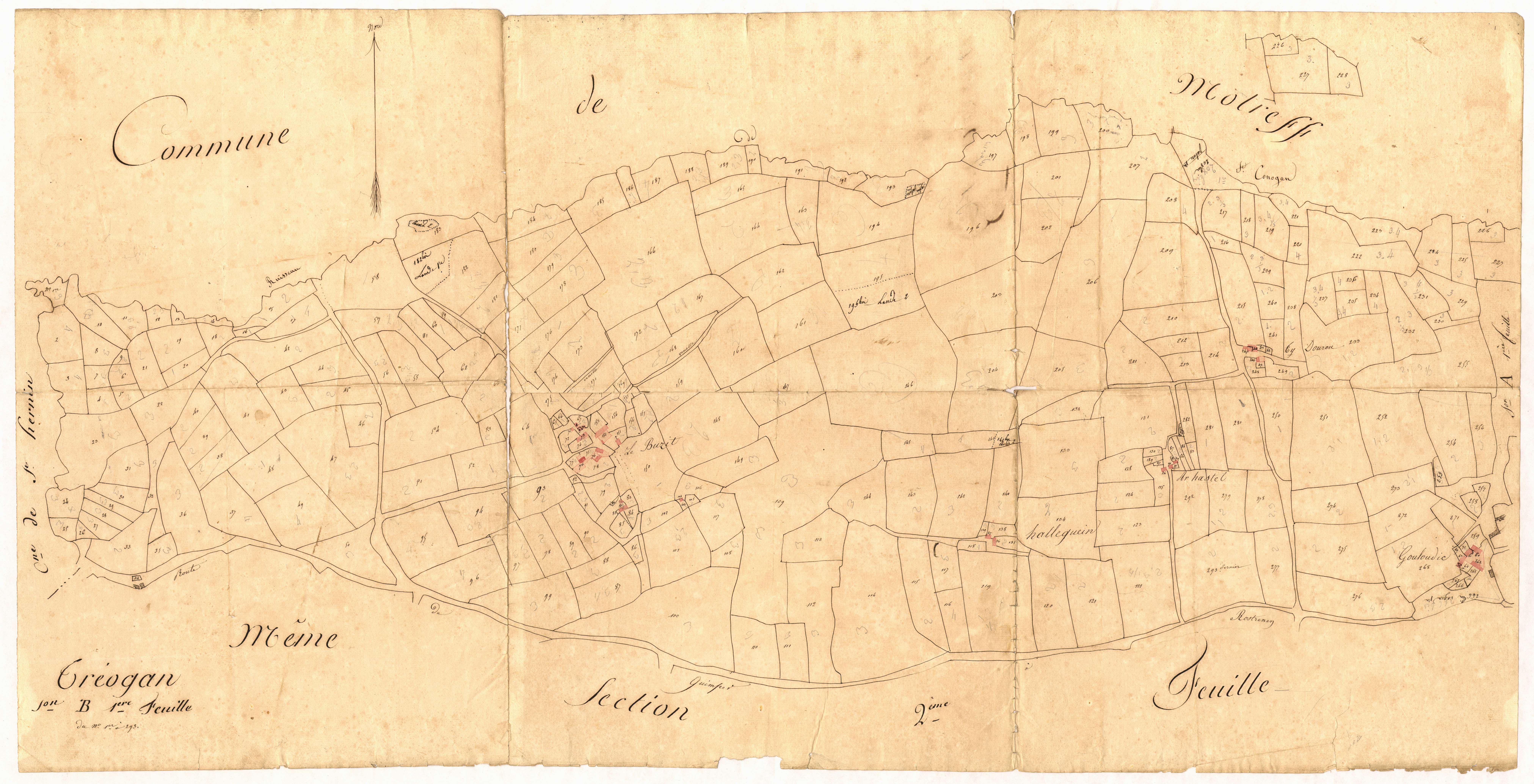 Tréogan - Section B, 1re feuille