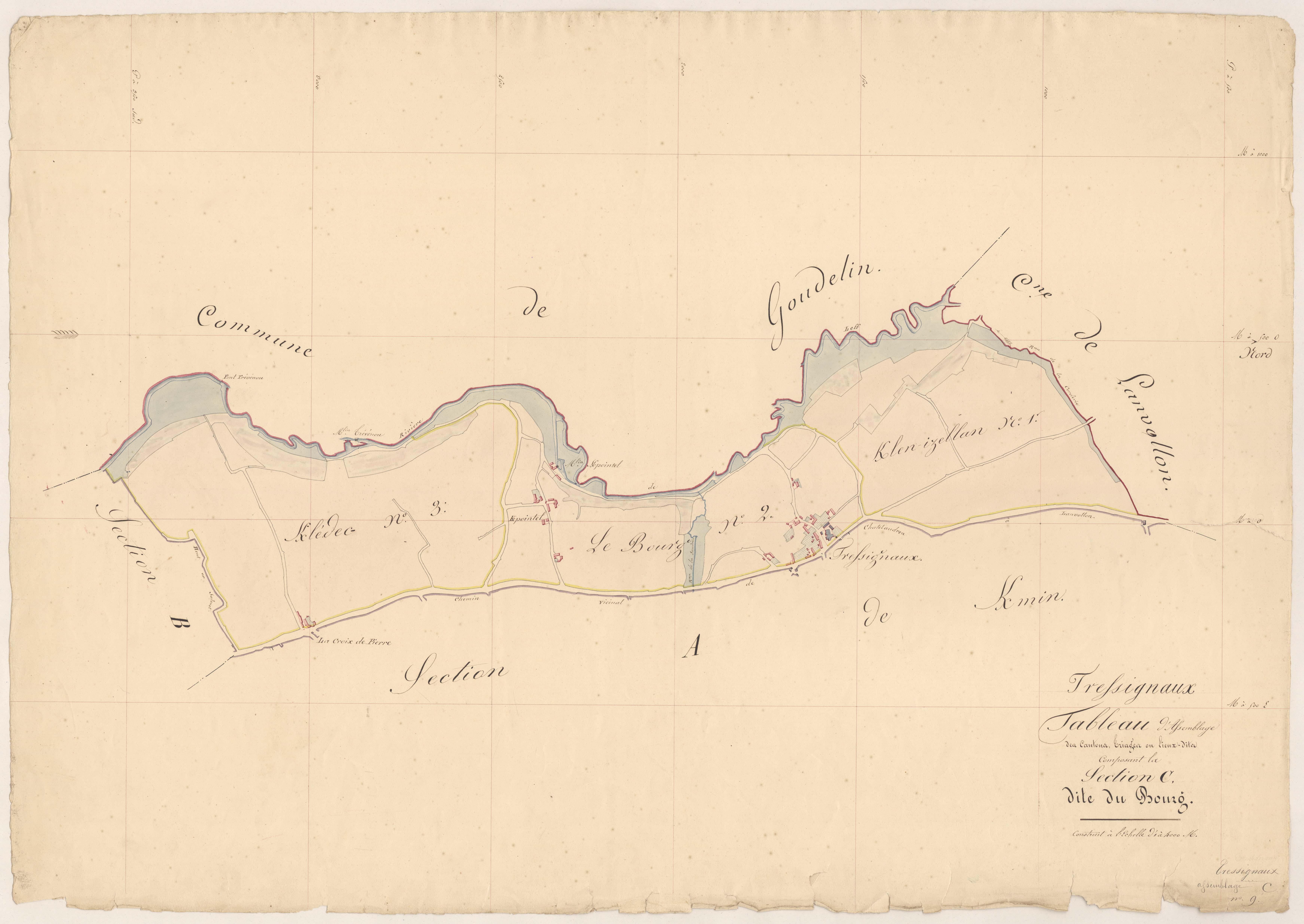 Tressignaux - Tableau d'assemblage : section C