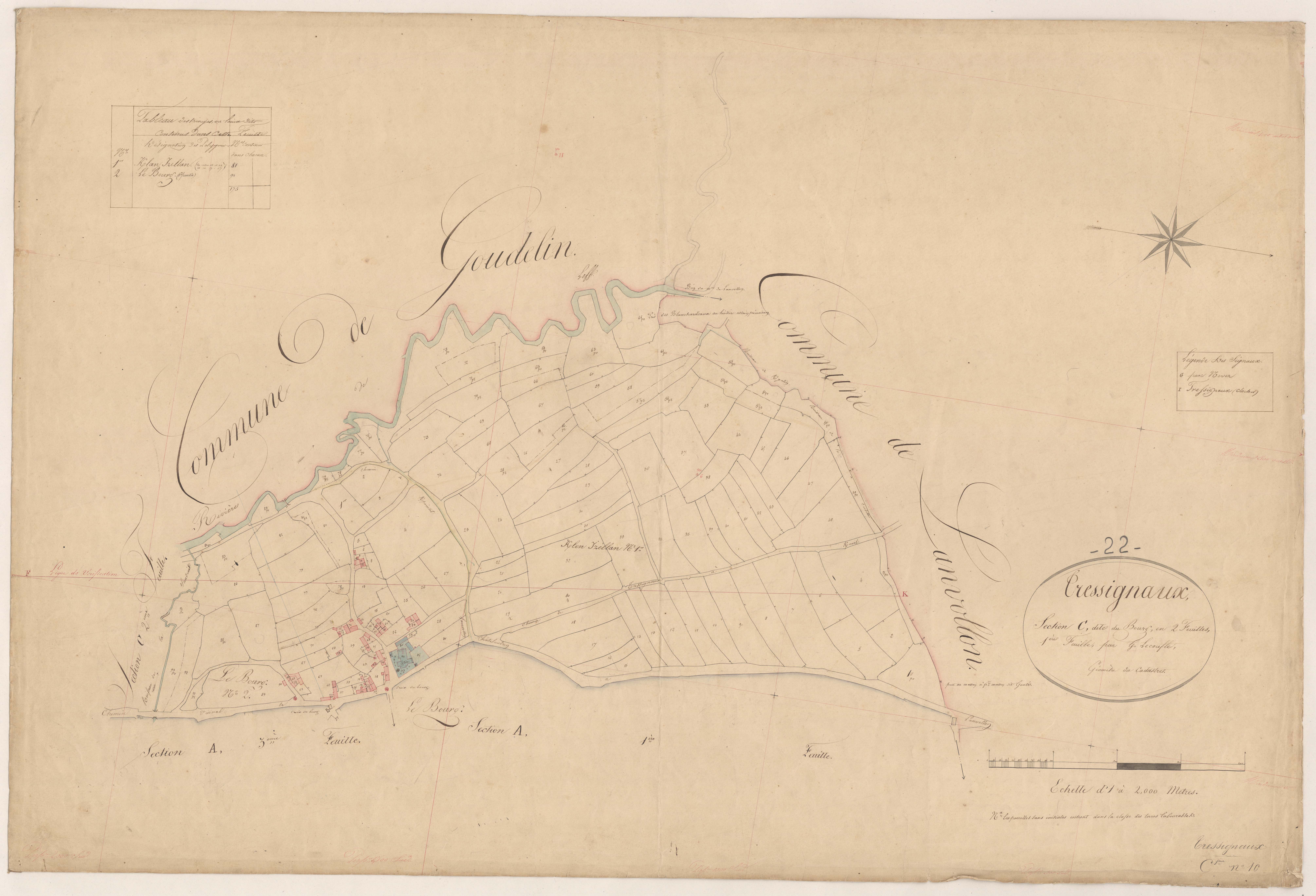 Tressignaux - Section C, 1re feuille