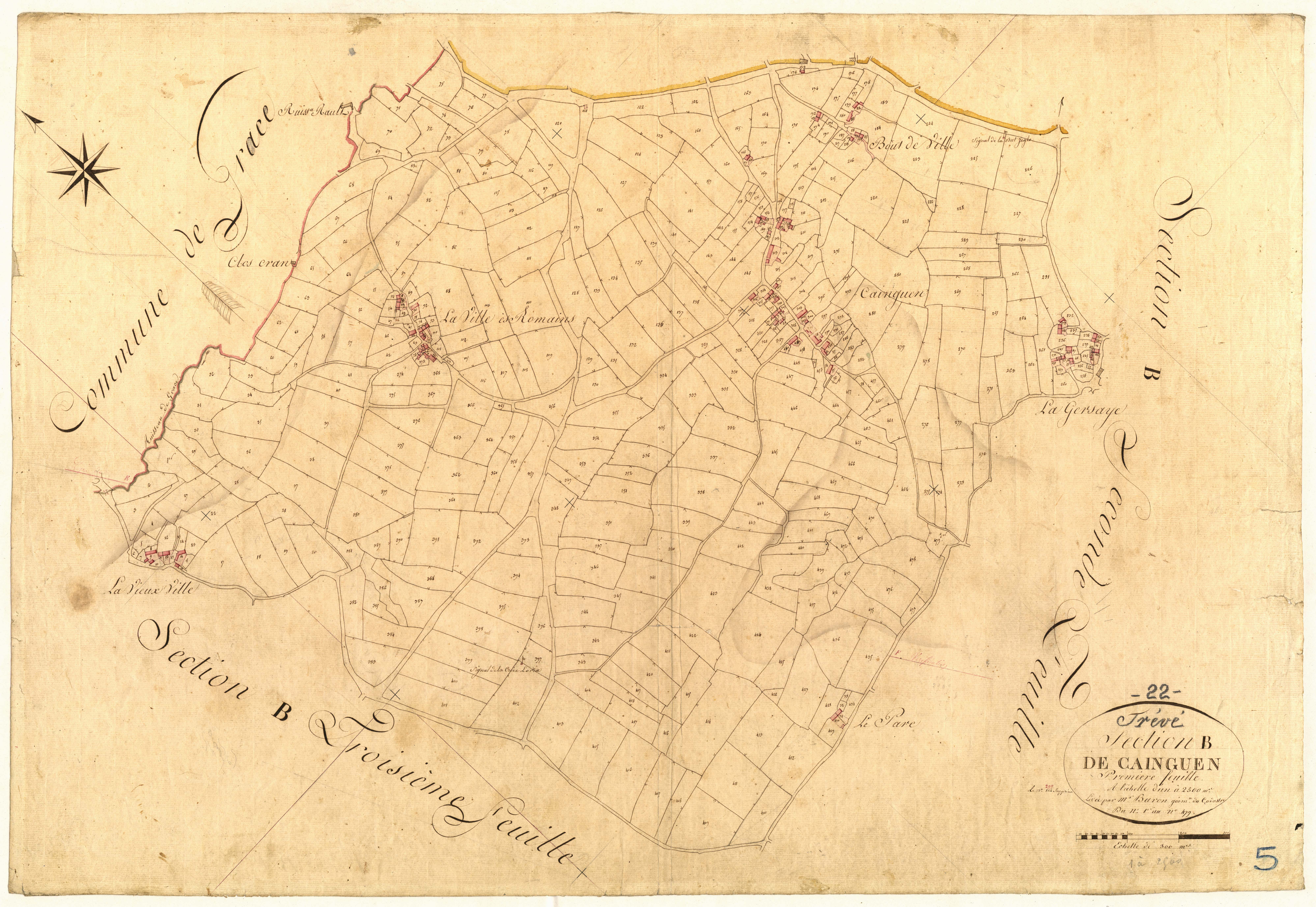 Trévé - Section B, 1re feuille
