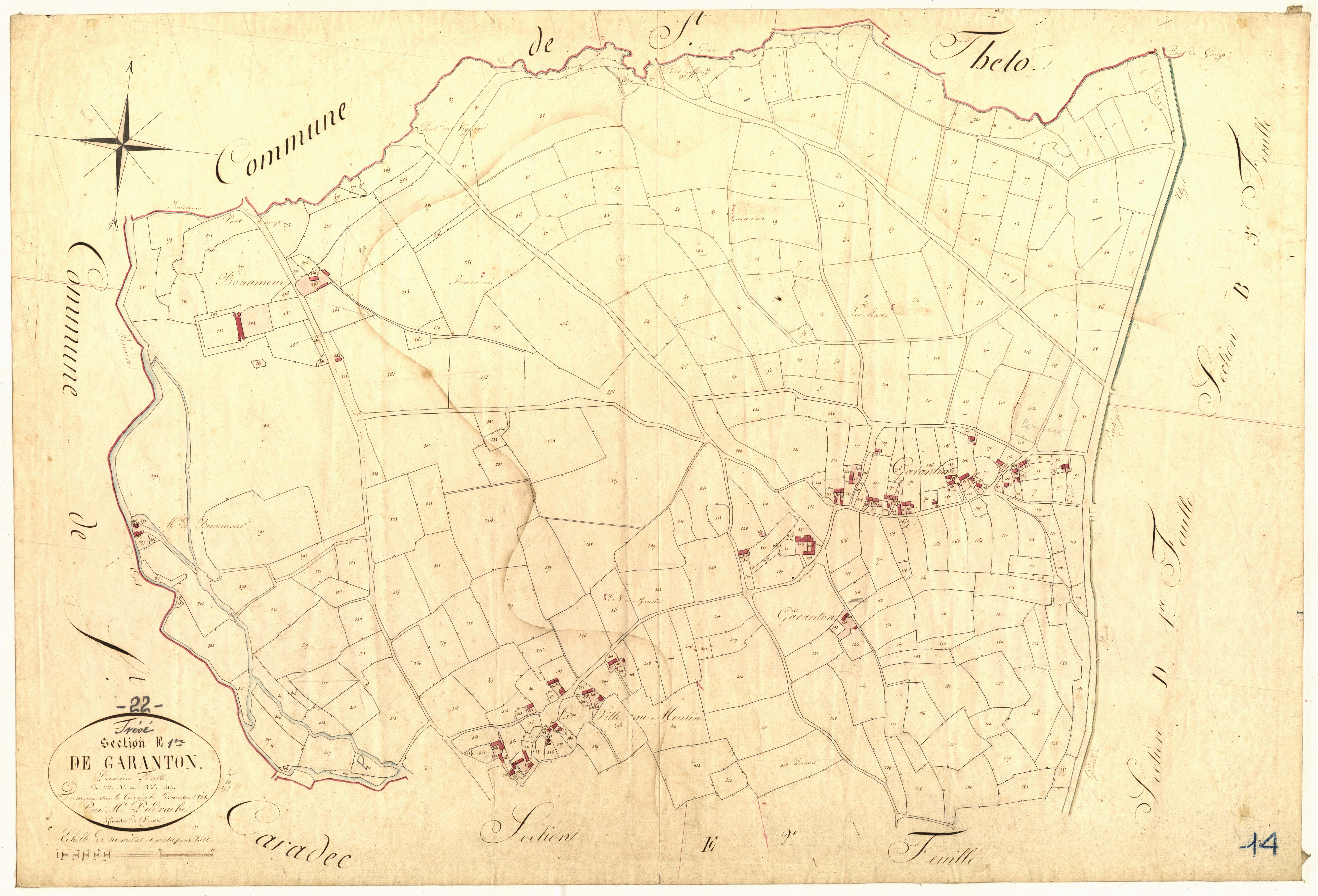 Trévé - Section E, 1re feuille