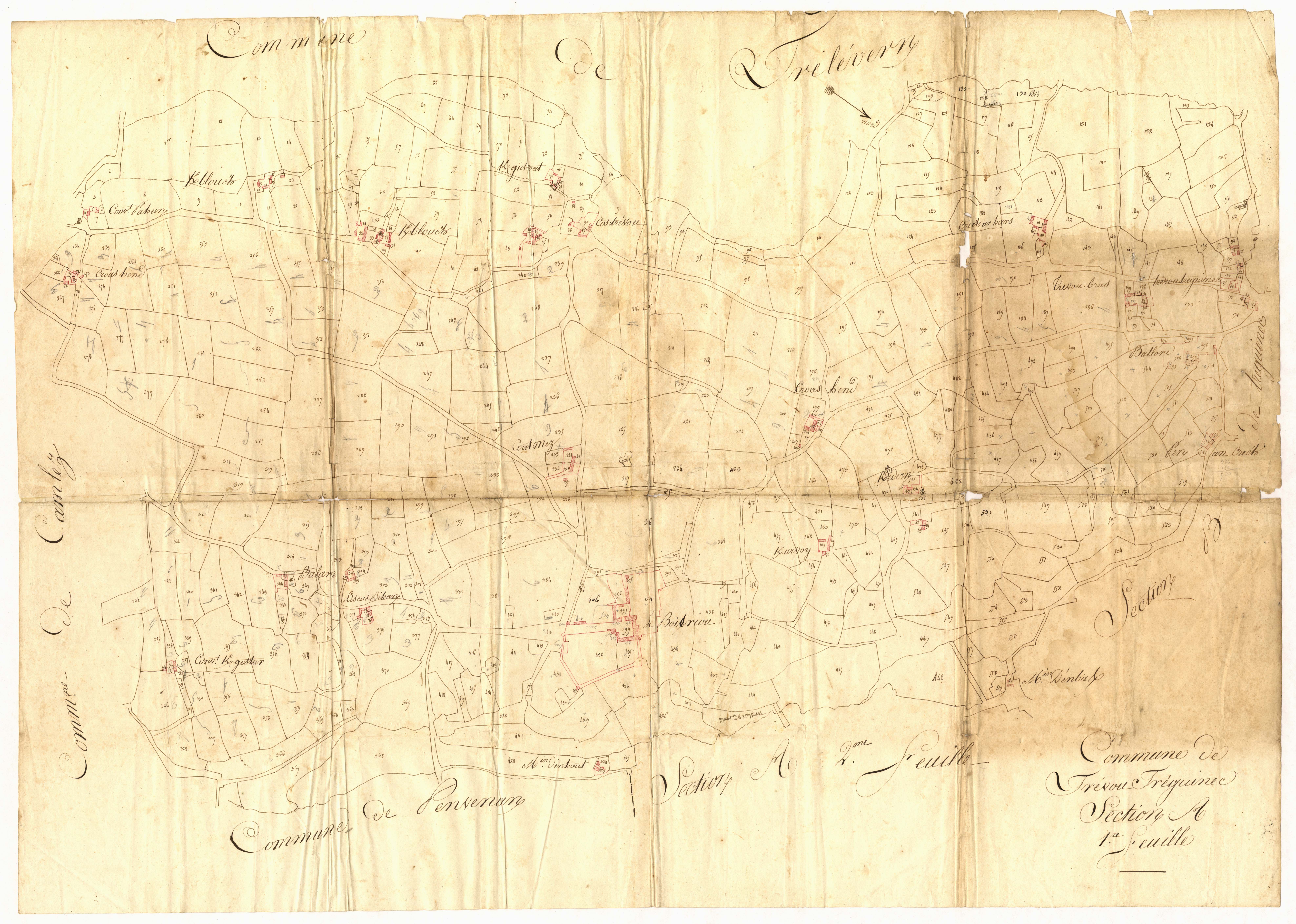 Trévou-Tréguignec - Section A, 1re feuille