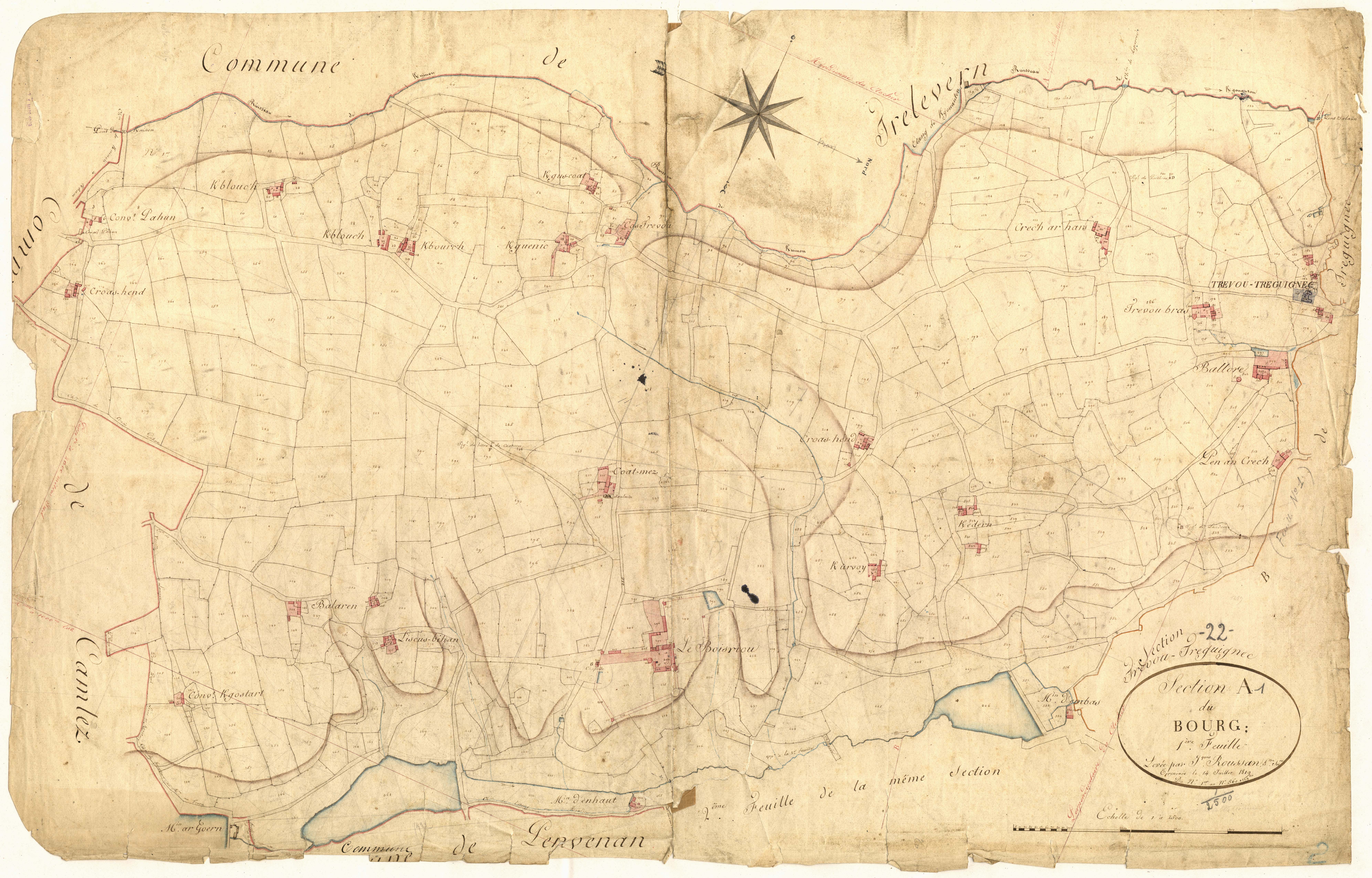 Trévou-Tréguignec - Section A, 1re feuille