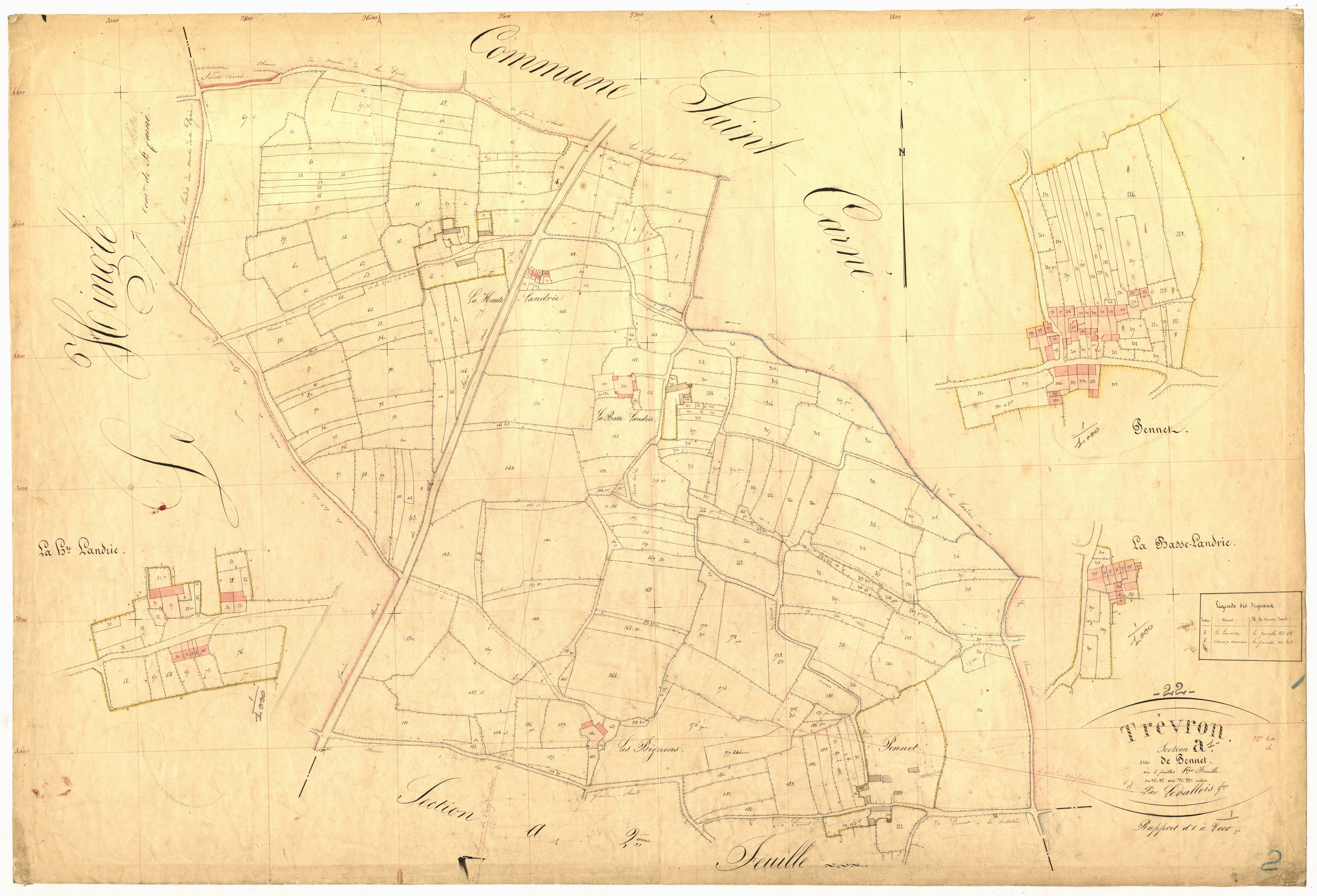 Trévron - Section A, 1re feuille
