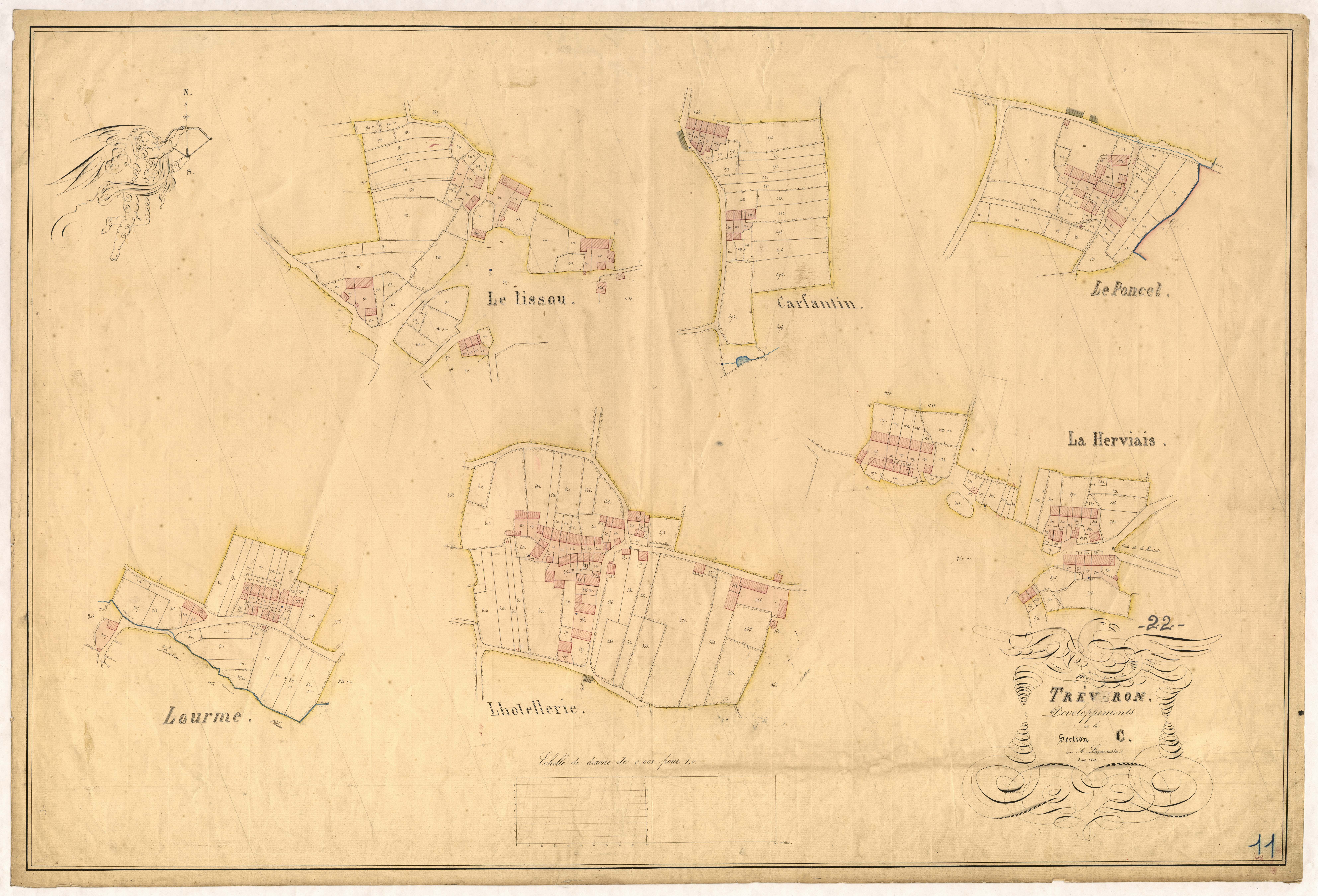 Trévron - Section C, 4e feuille : développement