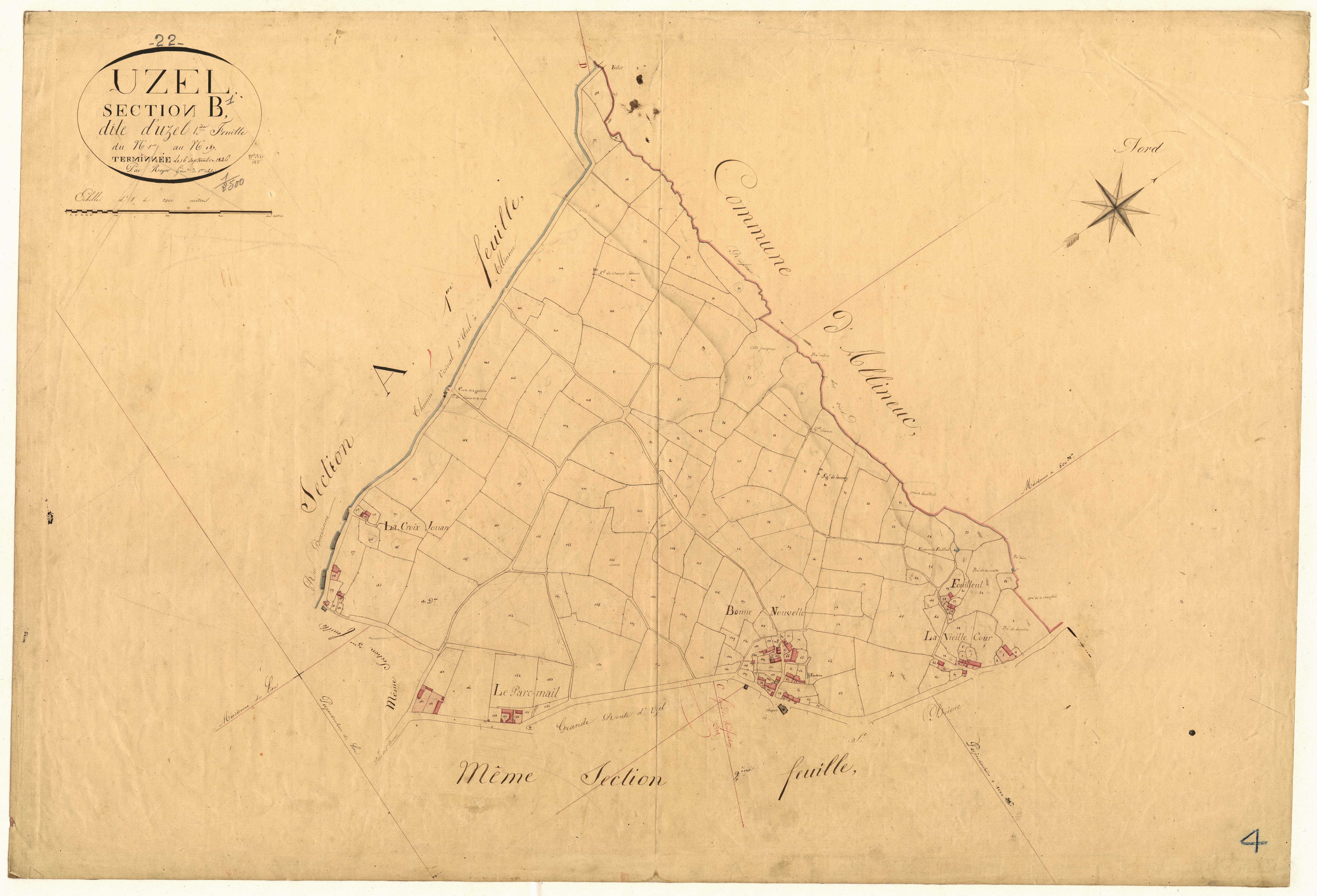 Uzel - Section B, 1re feuille