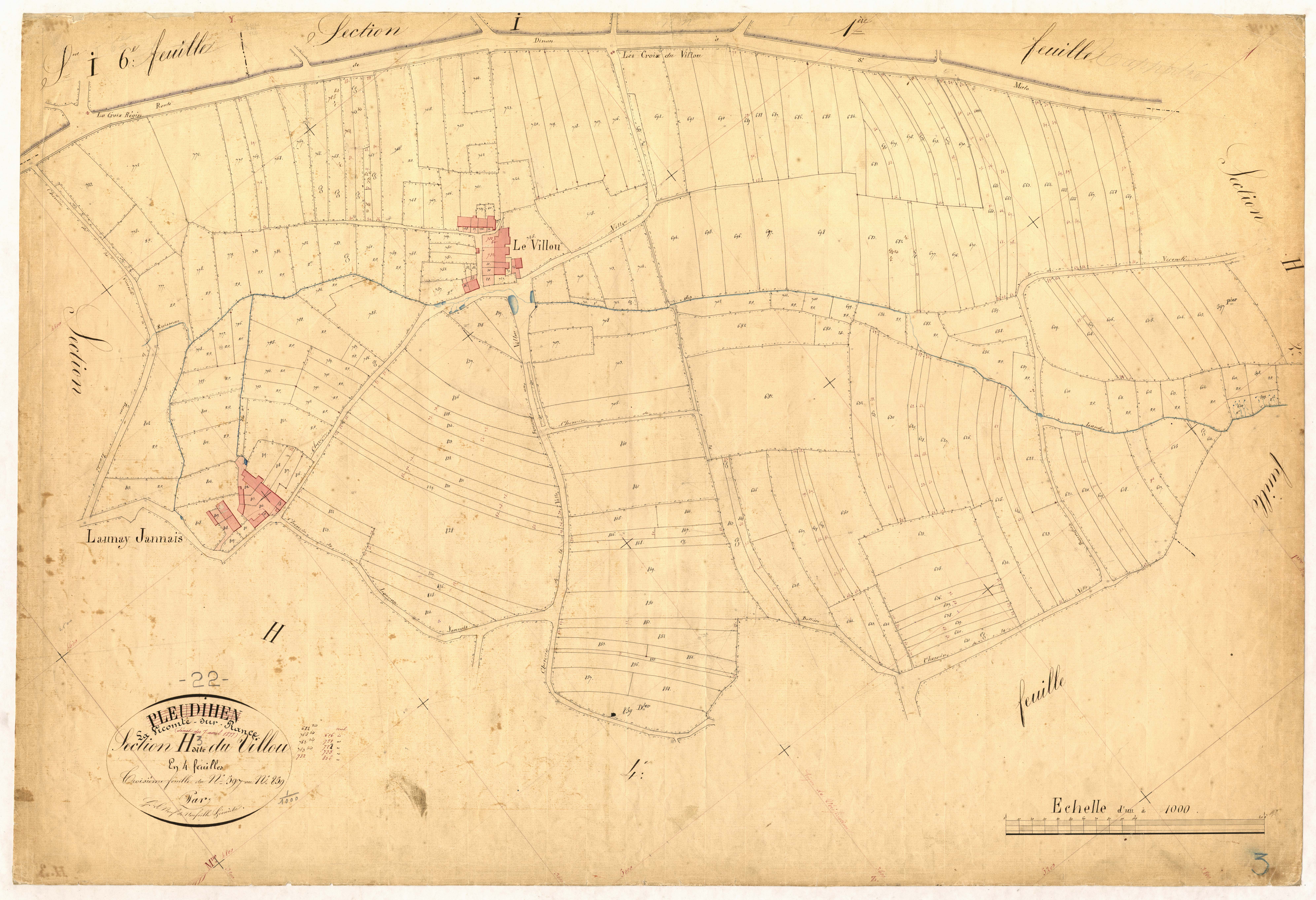 La Vicomté-sur-Rance - Section H, 3e feuille