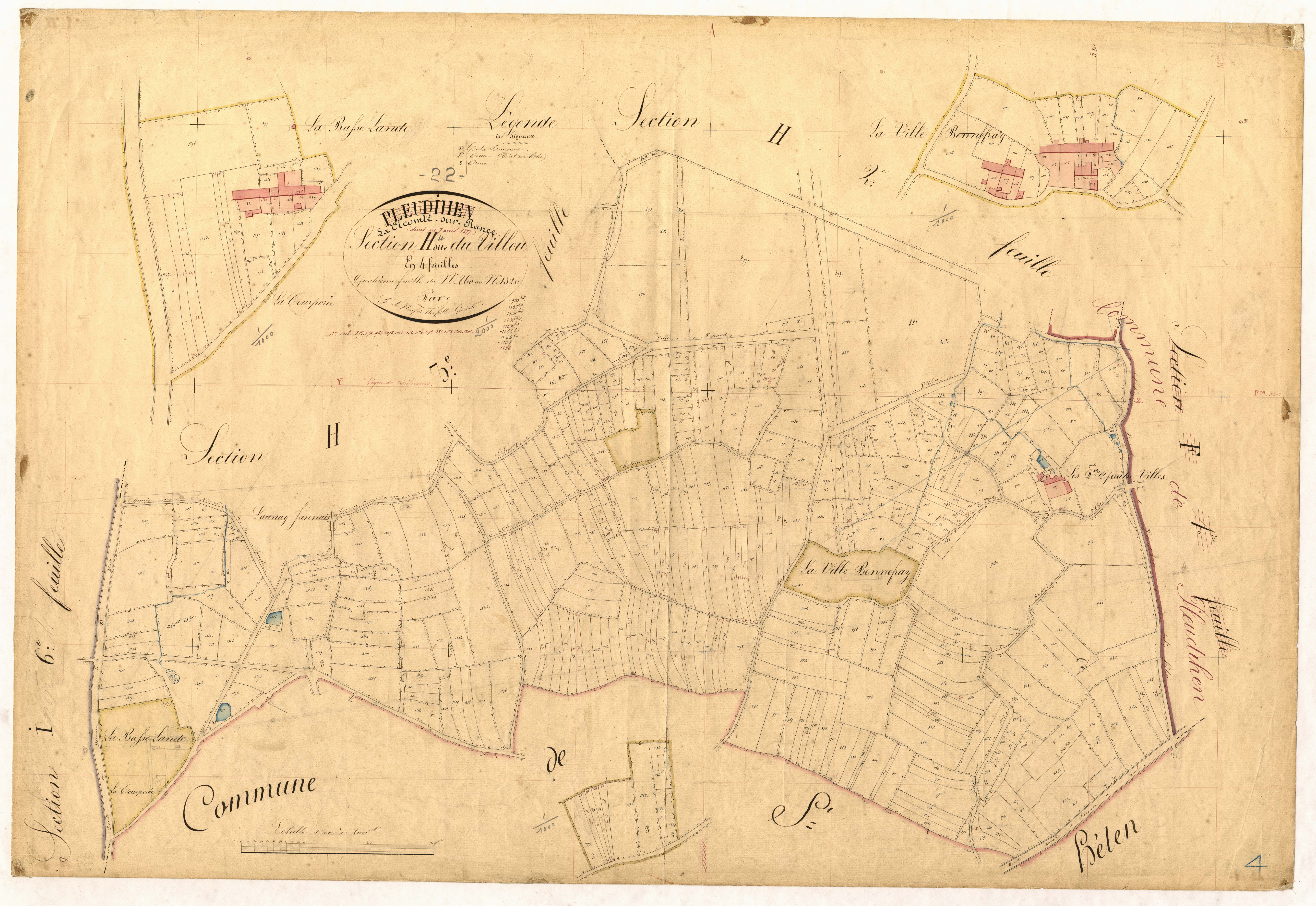 La Vicomté-sur-Rance - Section H, 4e feuille