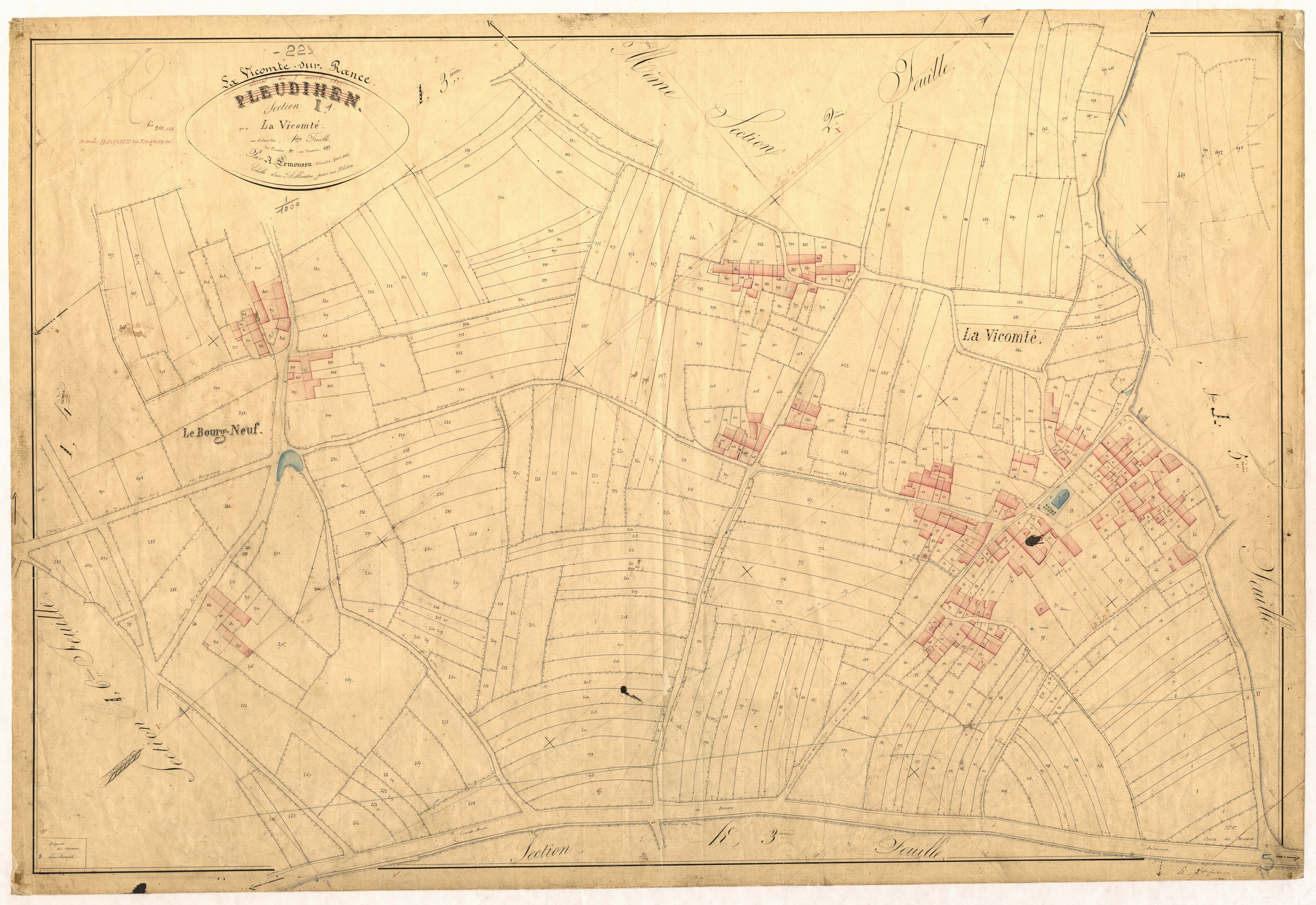 La Vicomté-sur-Rance - Section I, 1re feuille