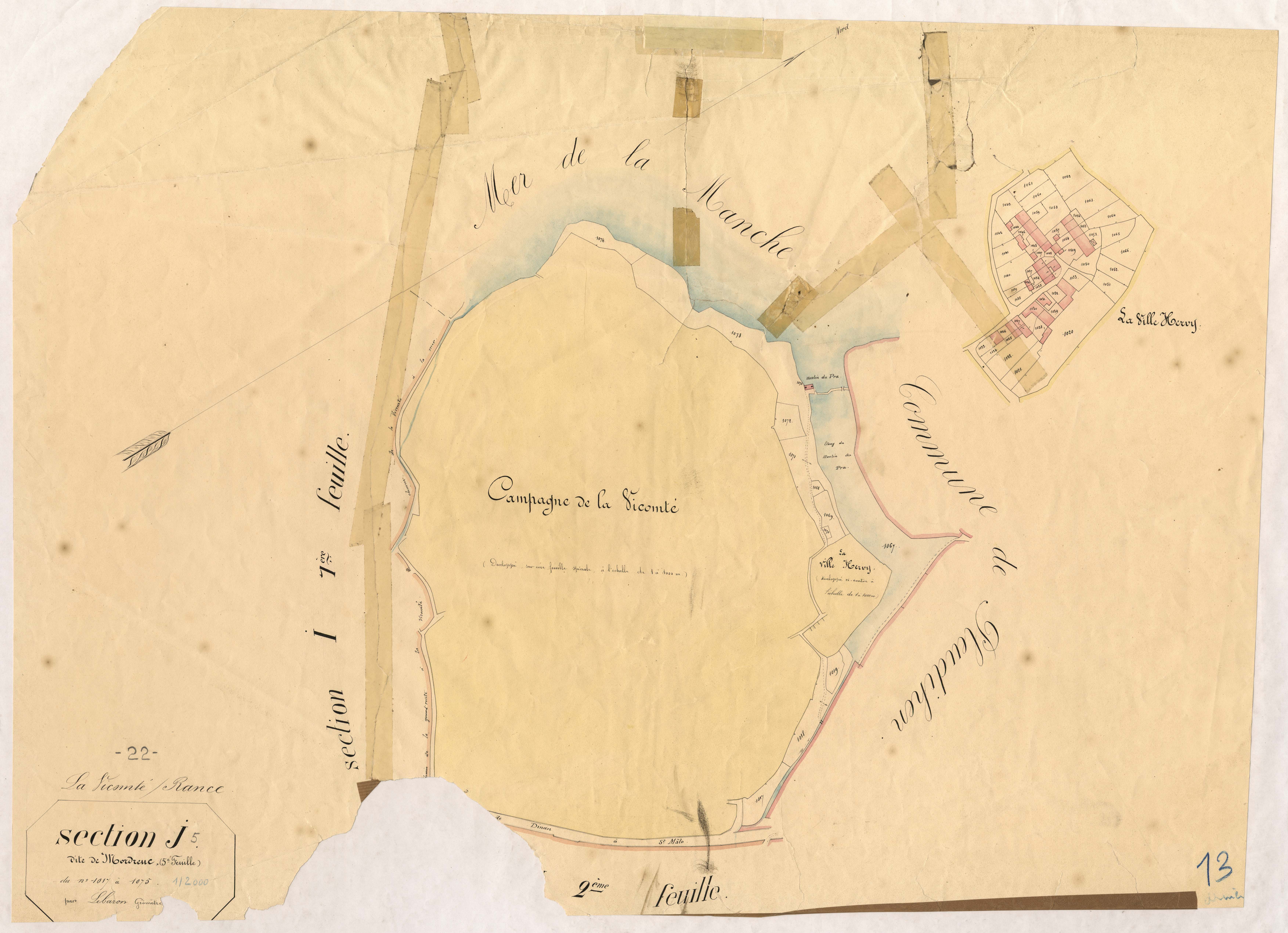 La Vicomté-sur-Rance - Section J, 5e feuille