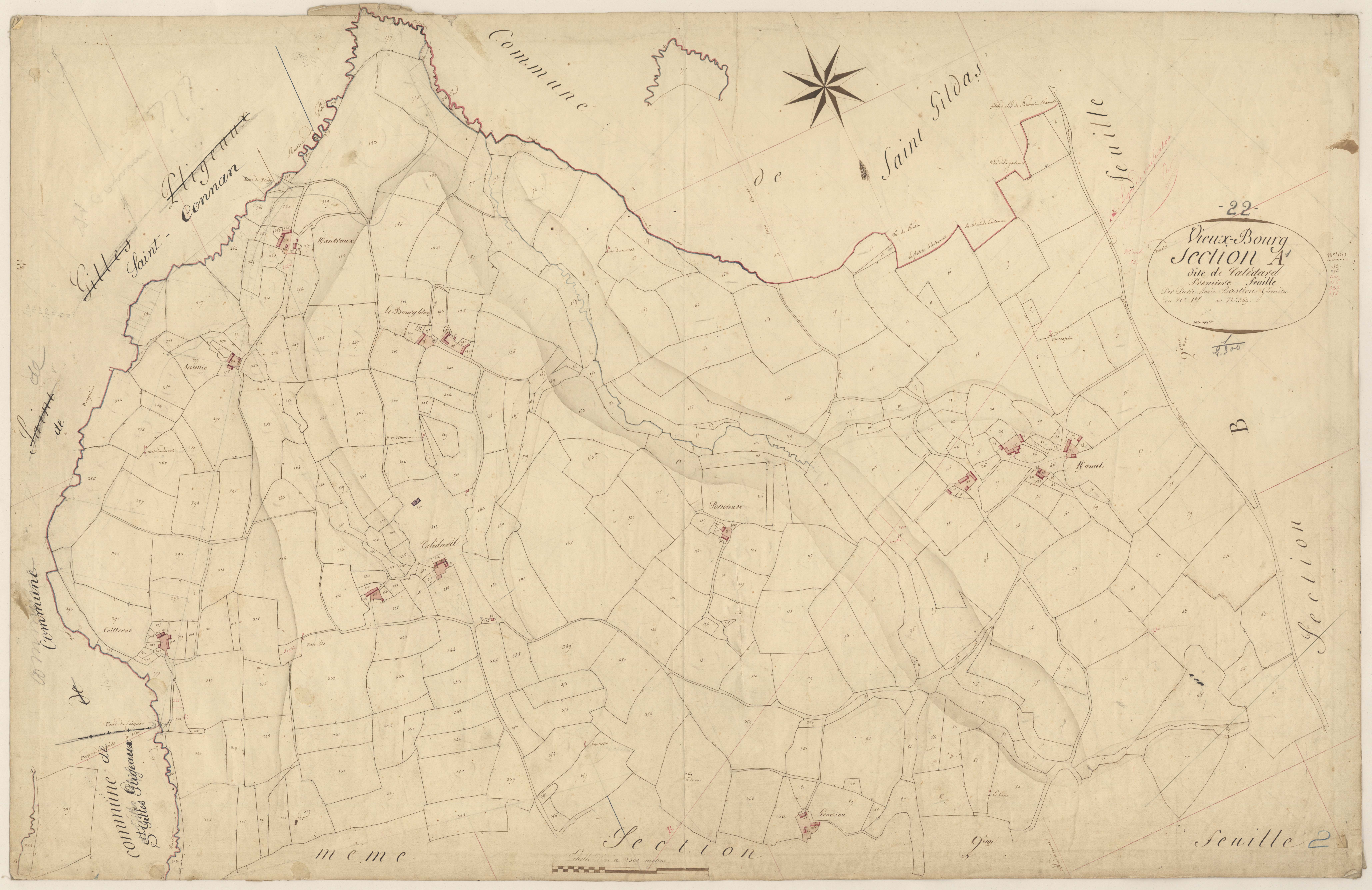 Le Vieux-Bourg - Section A, 1re feuille
