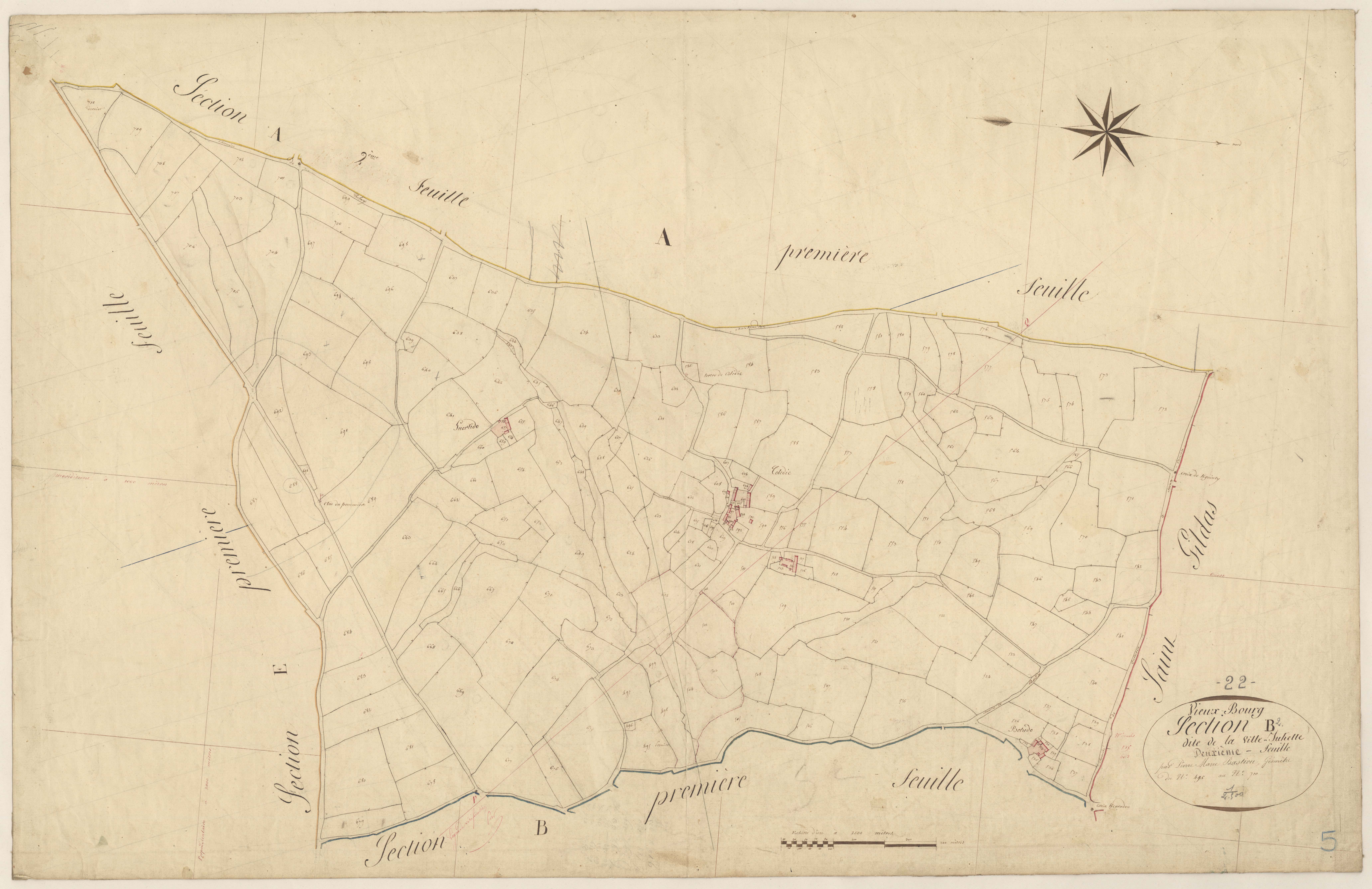 Le Vieux-Bourg - Section B, 2e feuille