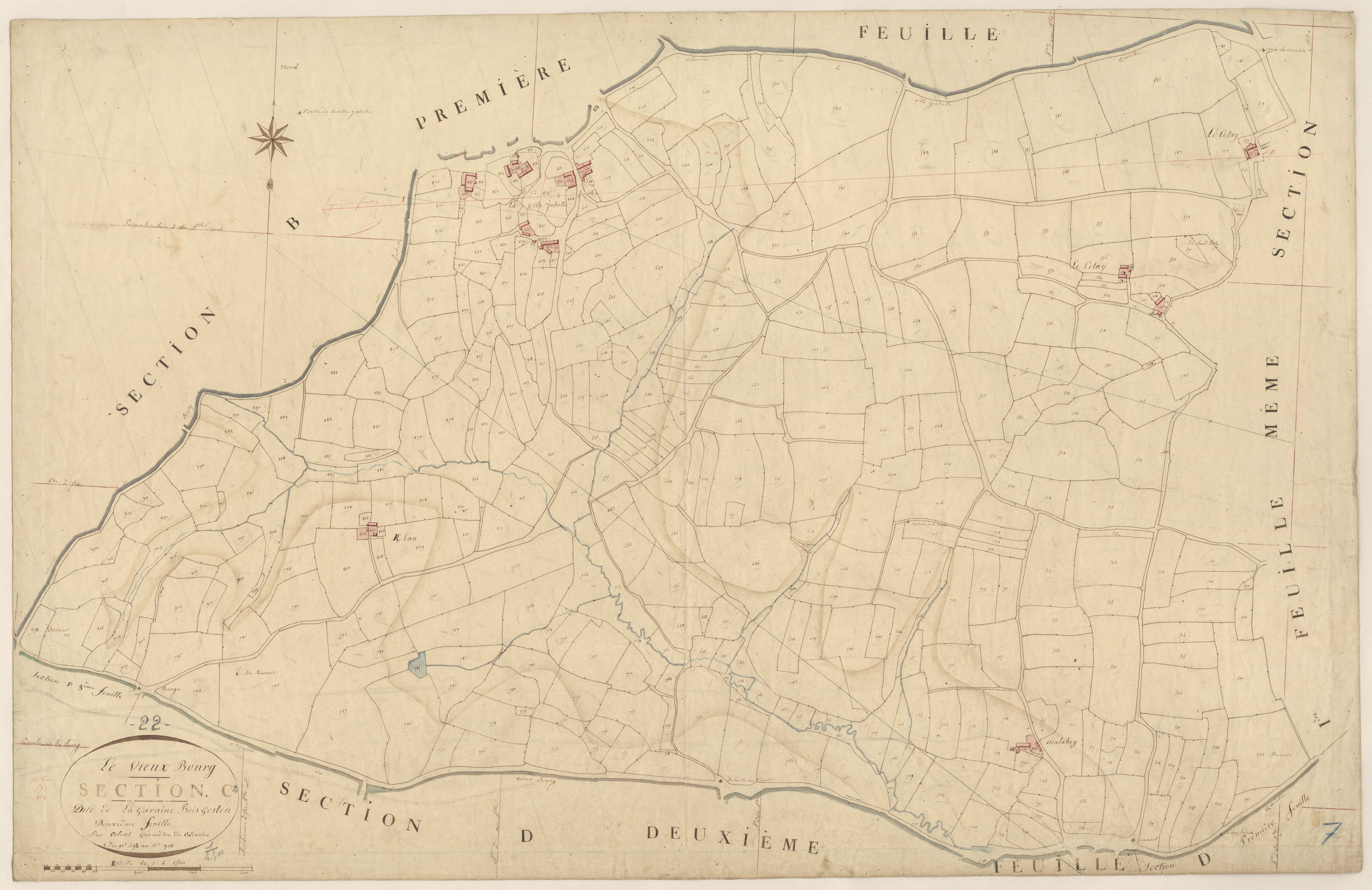 Le Vieux-Bourg - Section C, 2e feuille