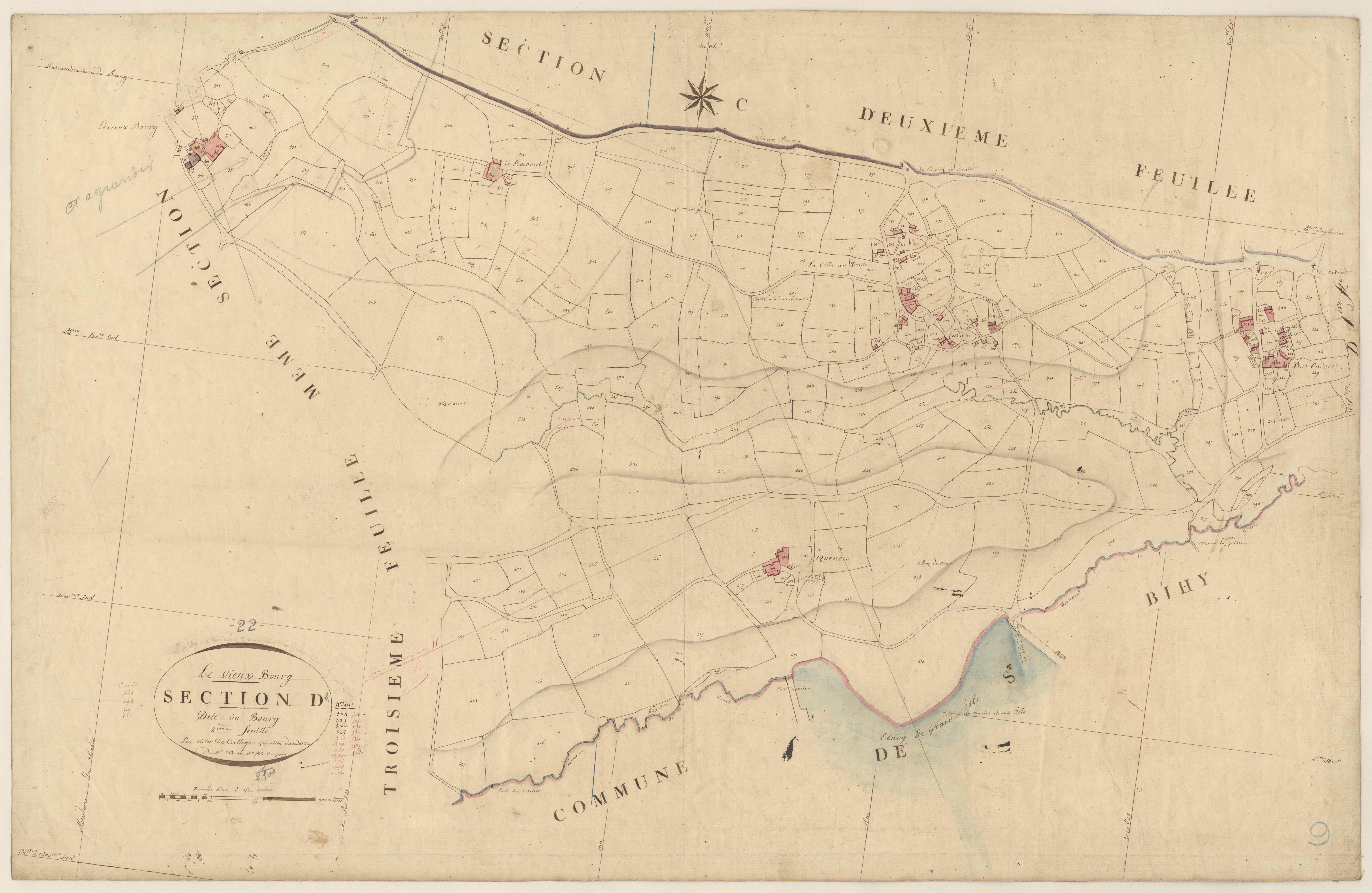 Le Vieux-Bourg - Section D, 2e feuille