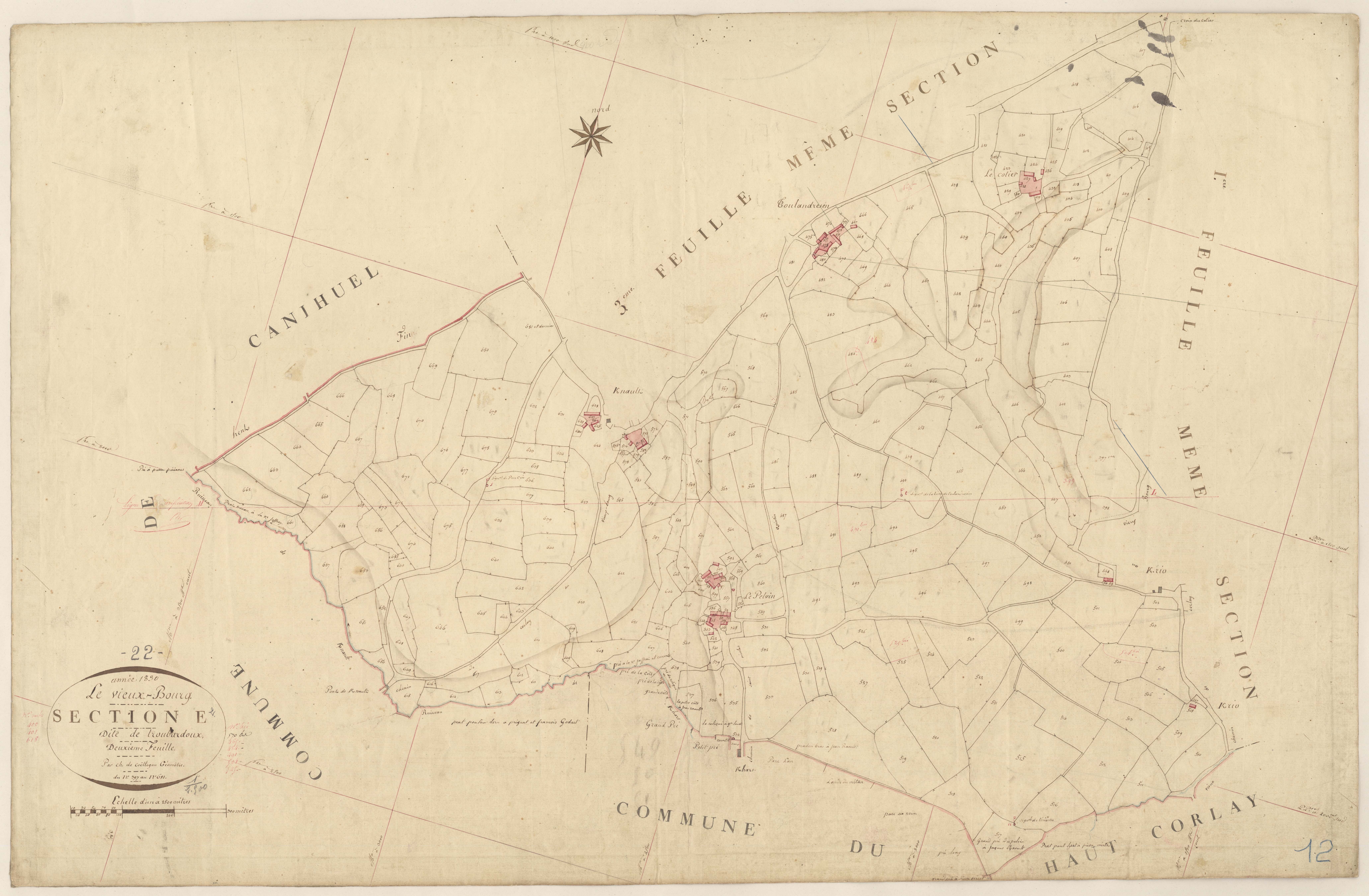 Le Vieux-Bourg - Section E, 2e feuille