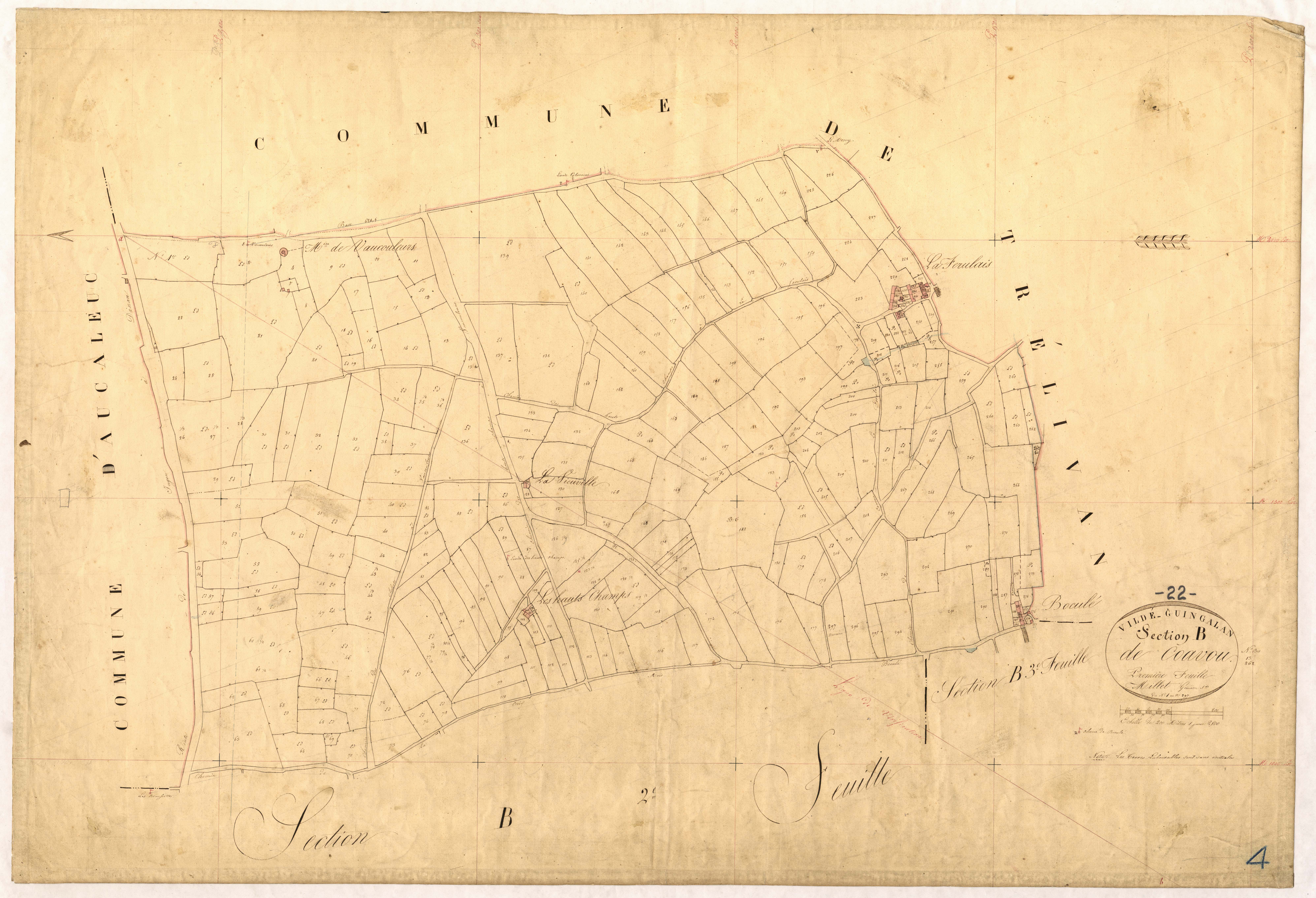 Vildé-Guingalan - Section B, 1re feuille