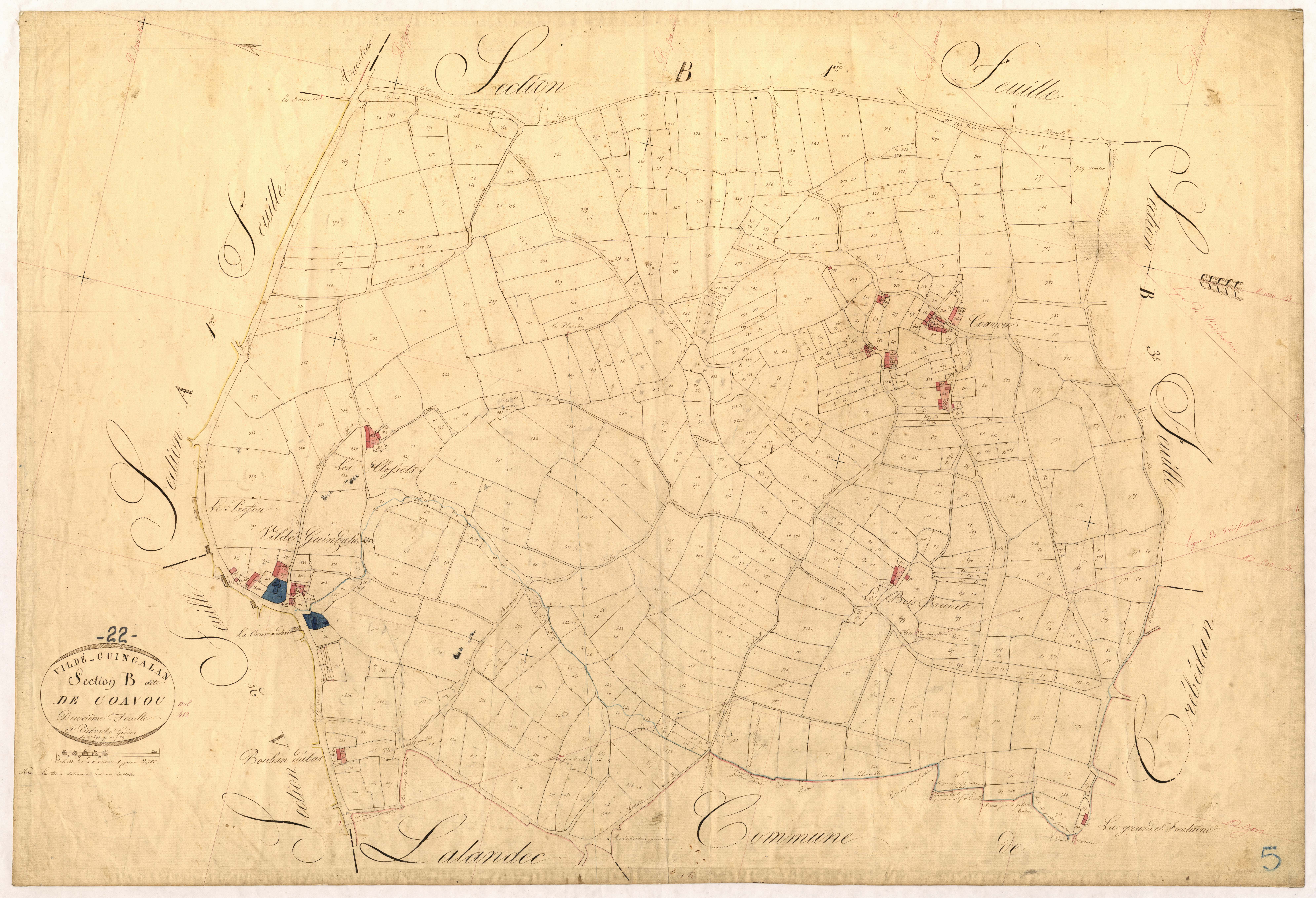 Vildé-Guingalan - Section B, 2e feuille
