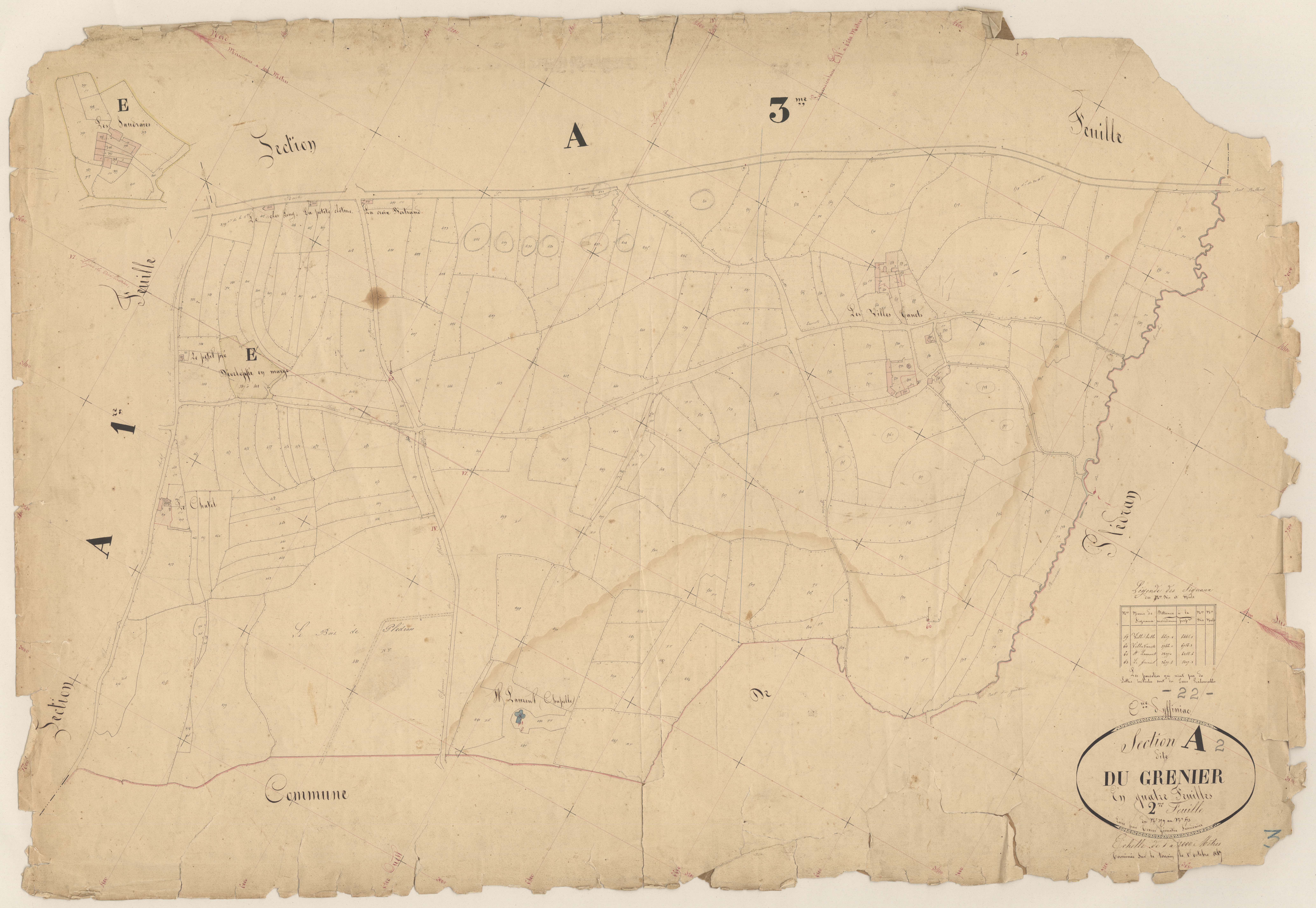Yffiniac - Section A, 2e feuille