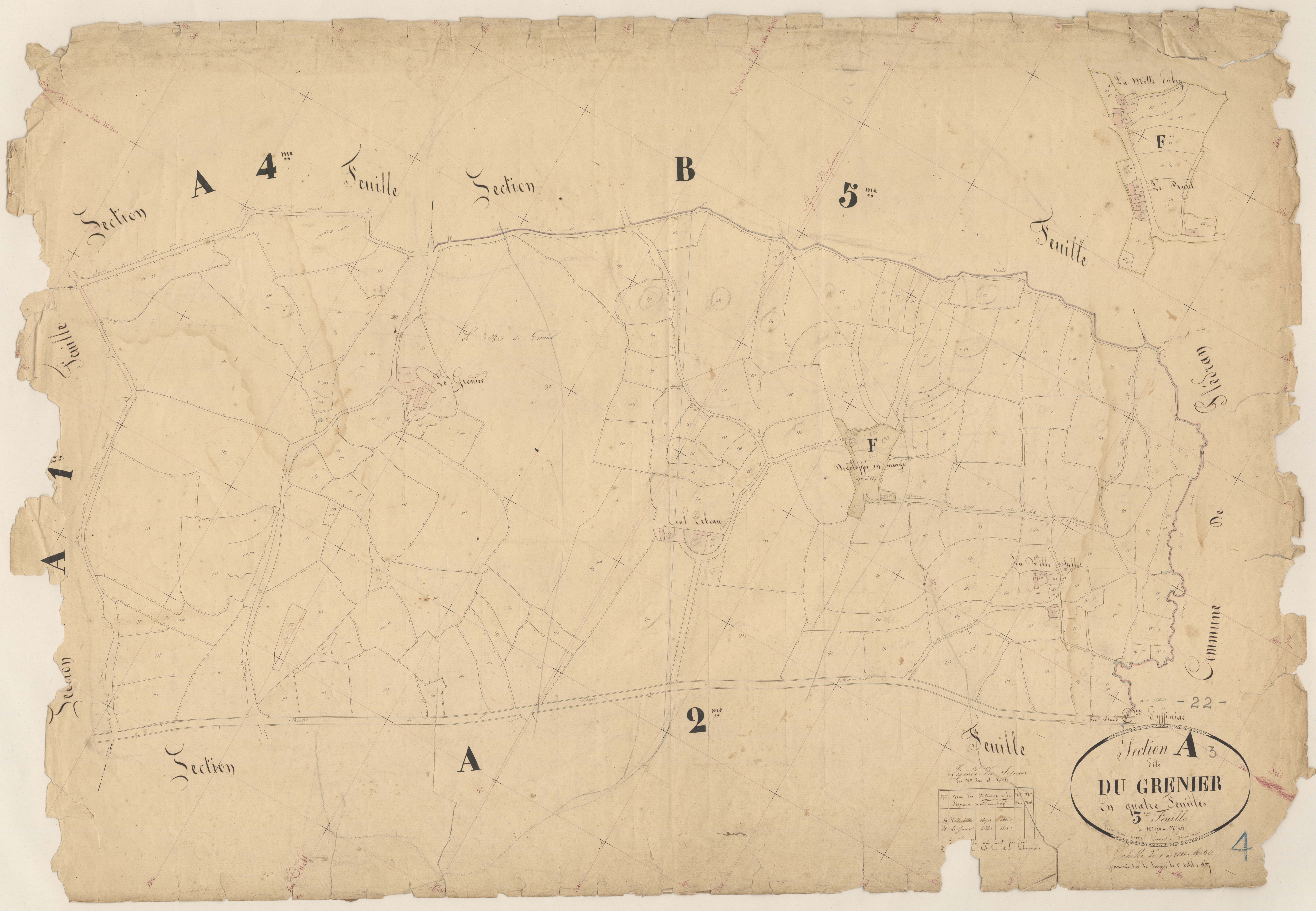 Yffiniac - Section A, 3e feuille