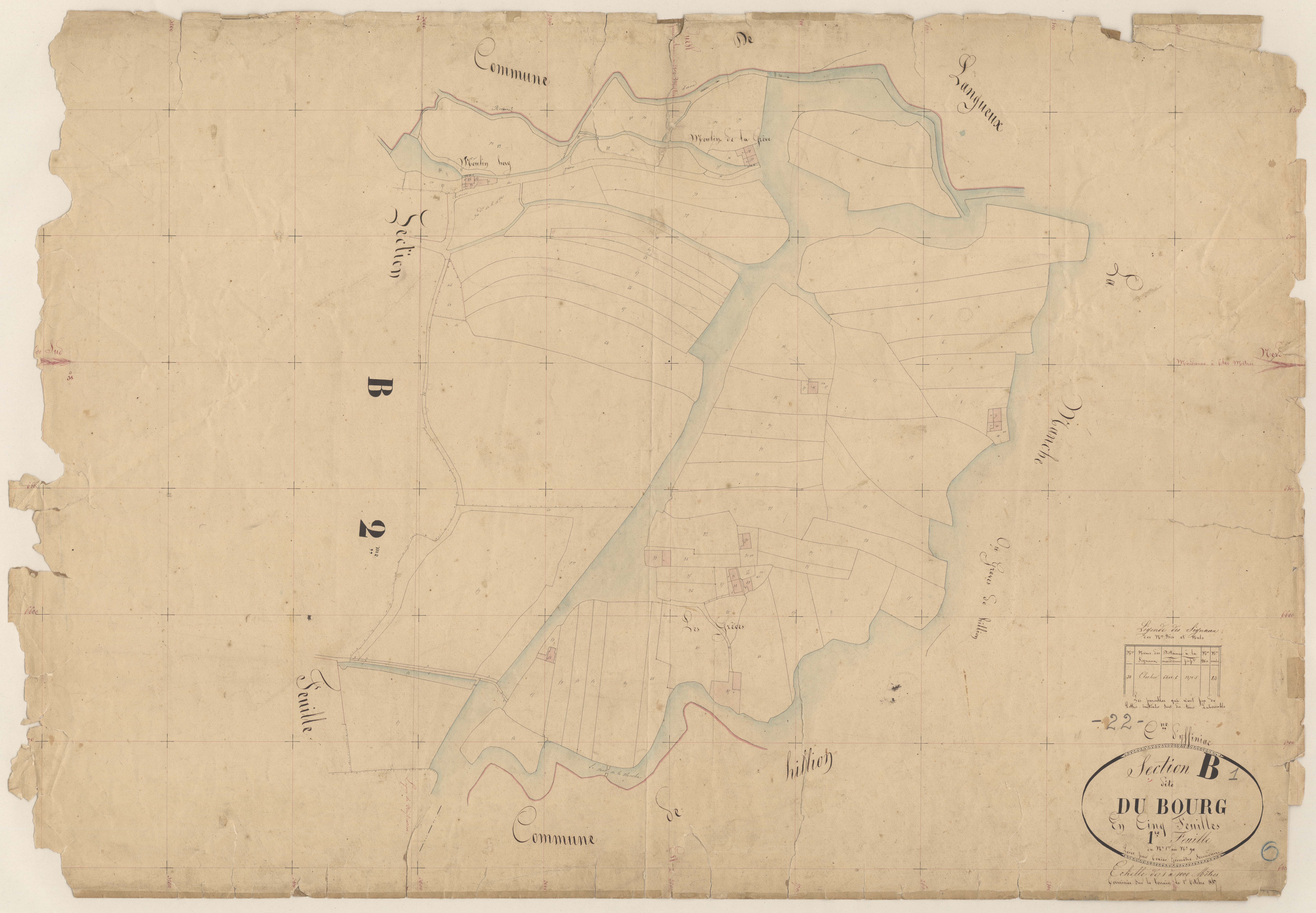 Yffiniac - Section B, 1re feuille