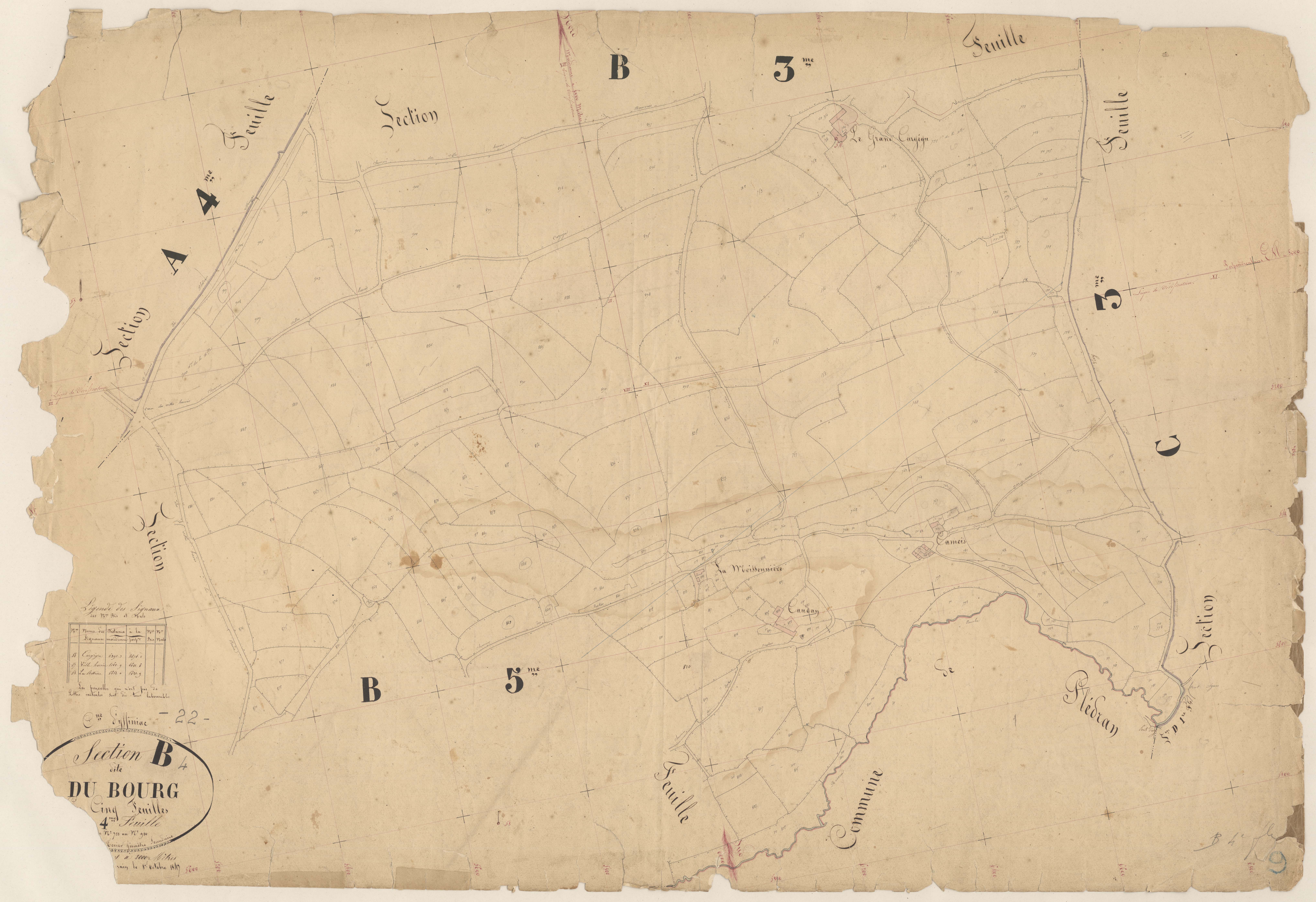 Yffiniac - Section B, 4e feuille