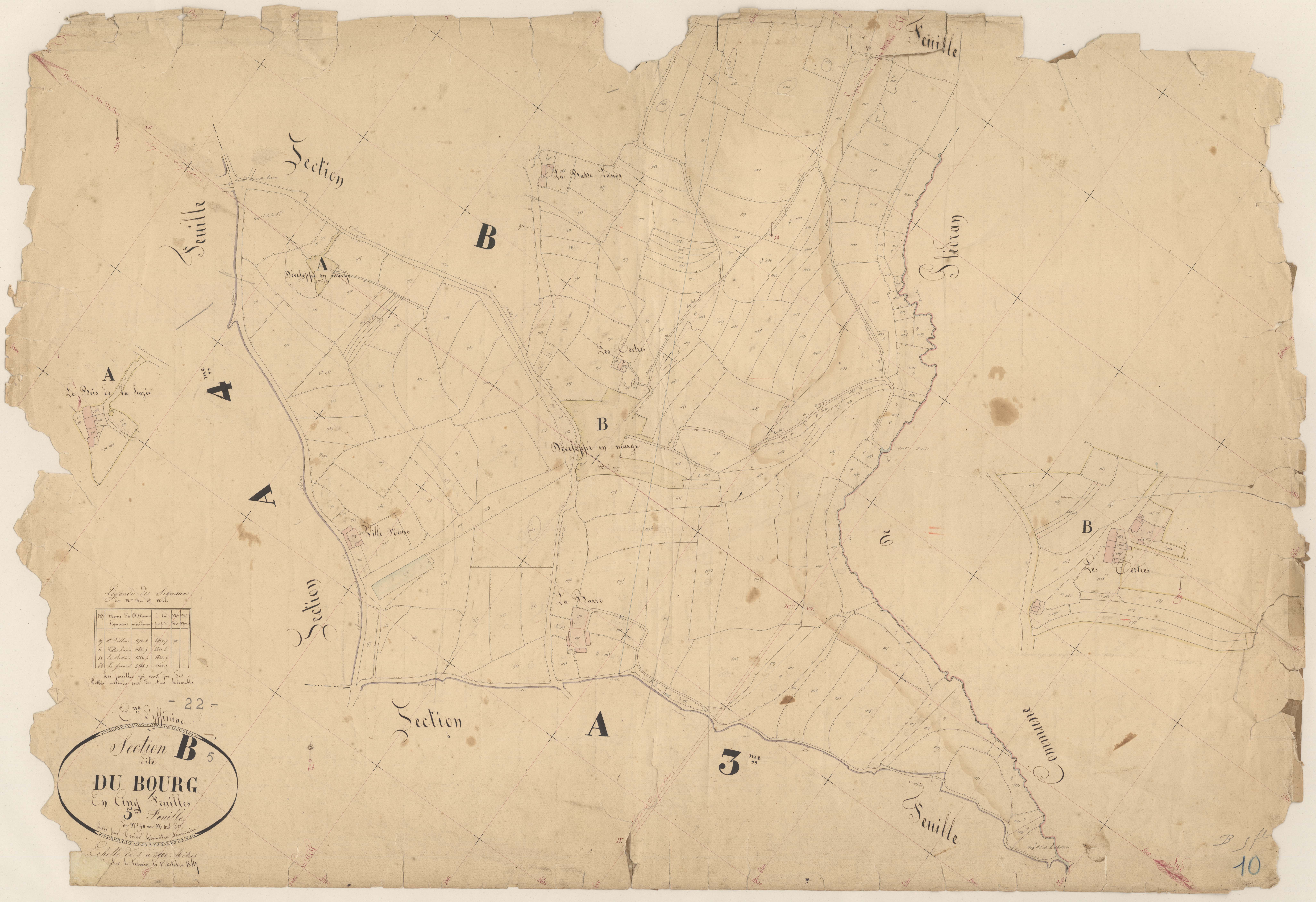 Yffiniac - Section B, 5e feuille