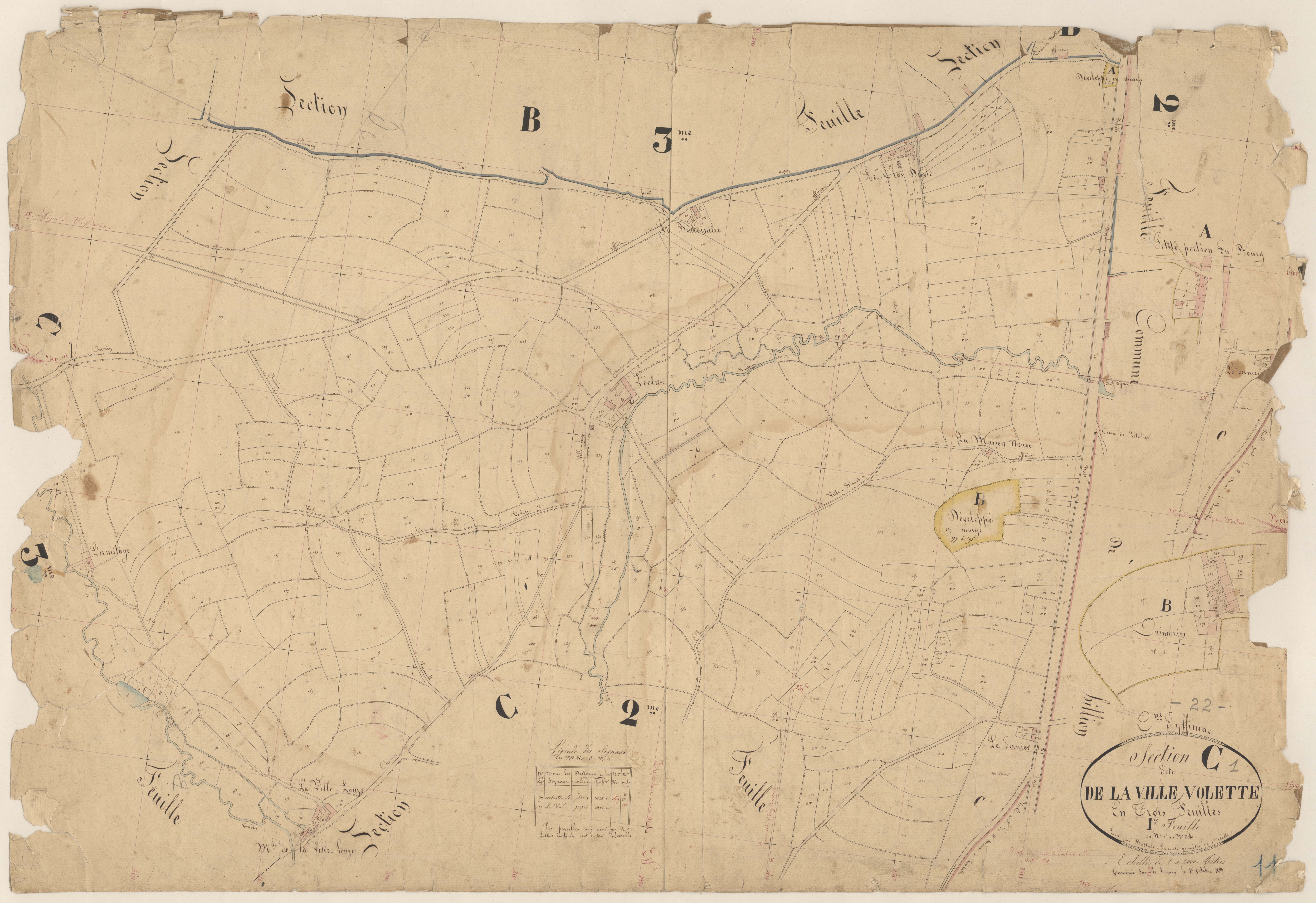 Yffiniac - Section C, 1re feuille