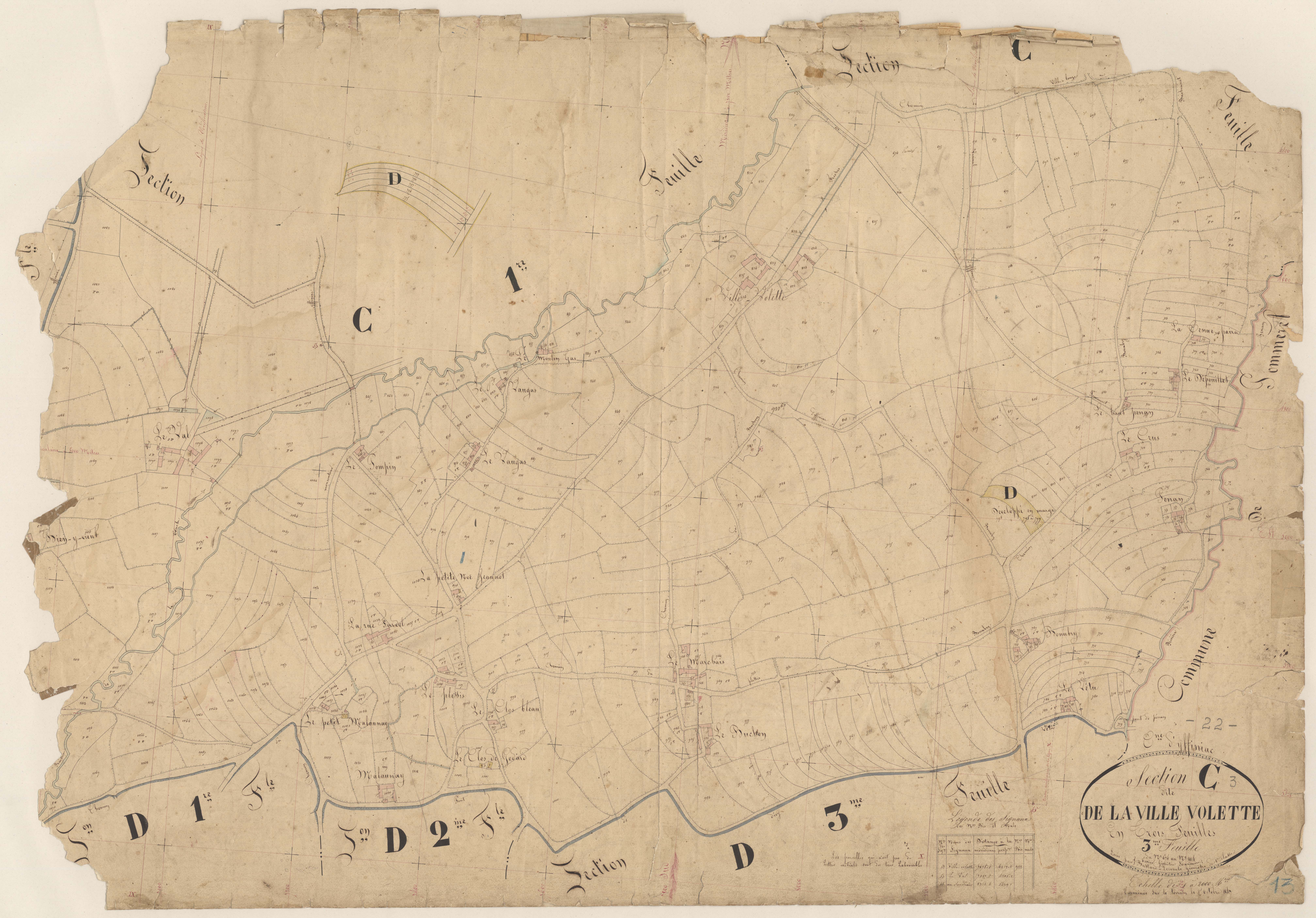 Yffiniac - Section C, 3e feuille