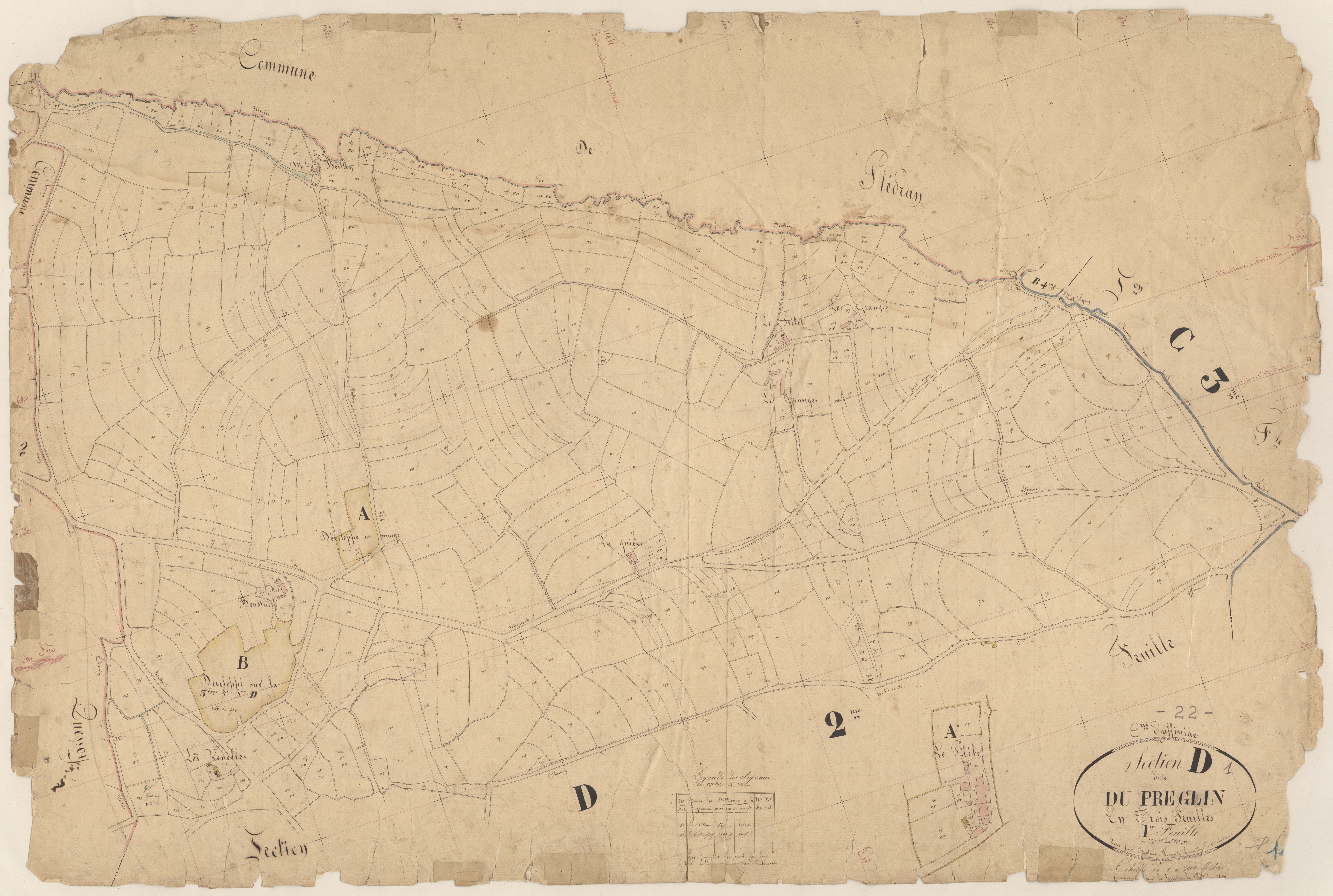 Yffiniac - Section D, 1re feuille
