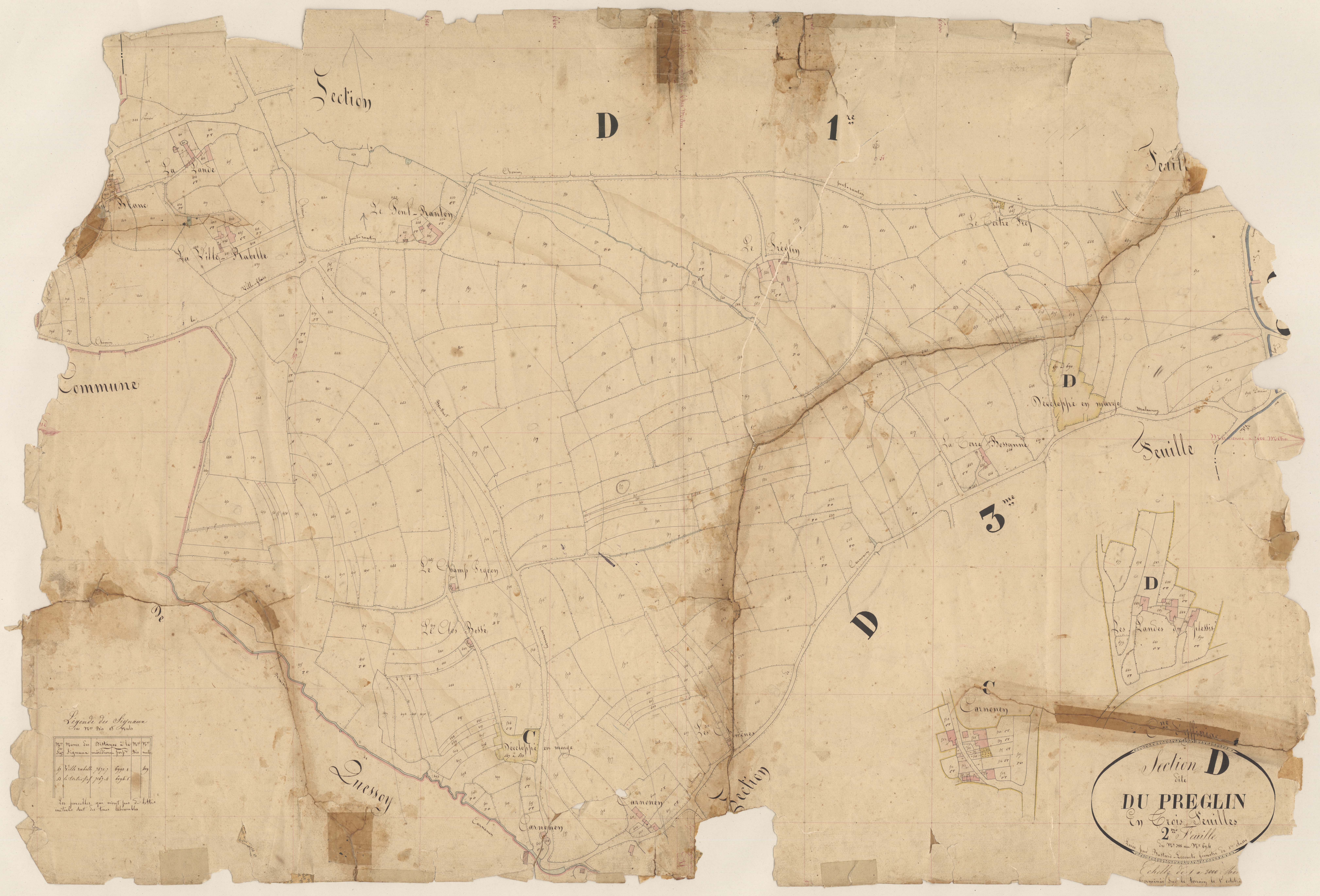 Yffiniac - Section D, 2e feuille