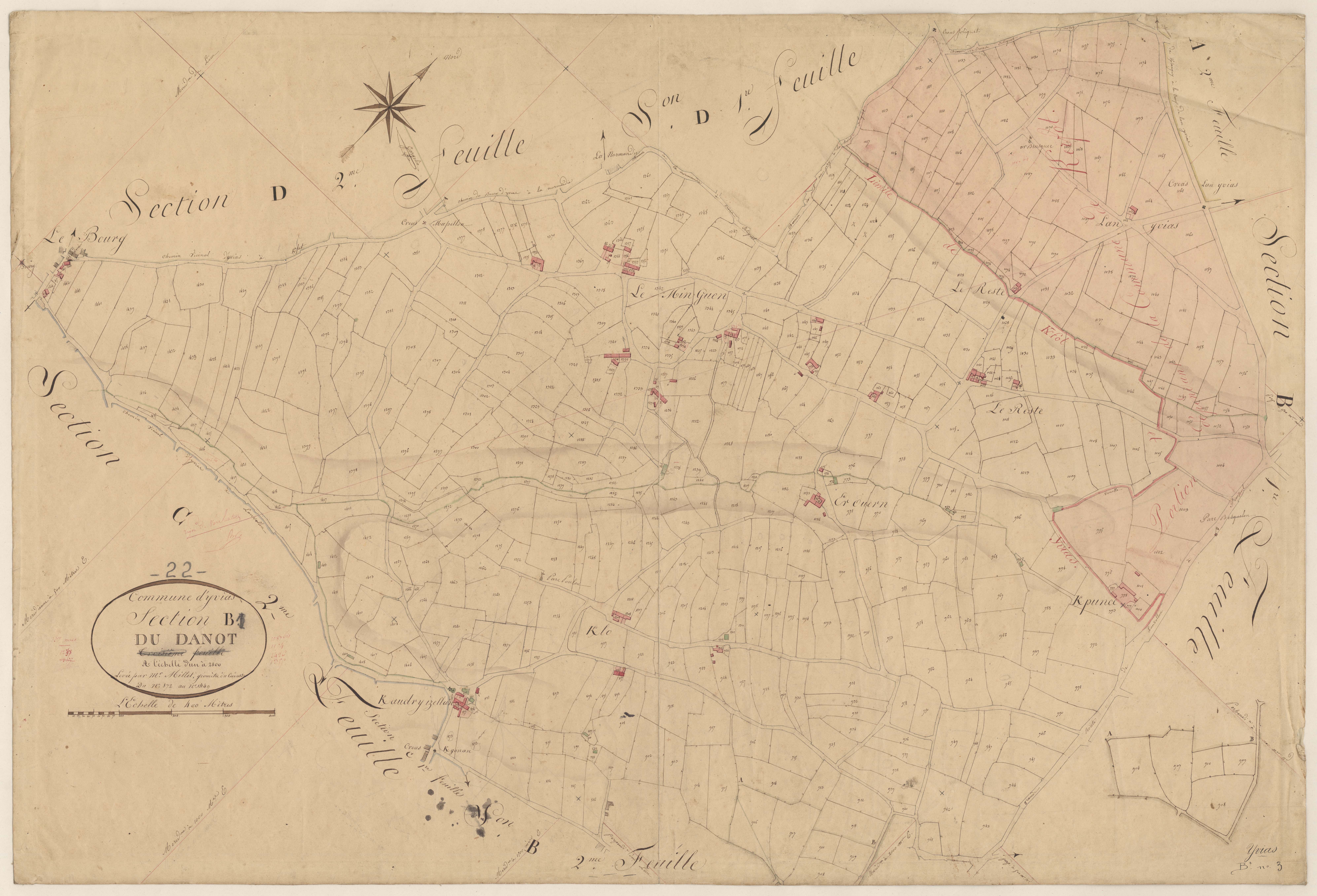 Yvias - Section B, 1re feuille