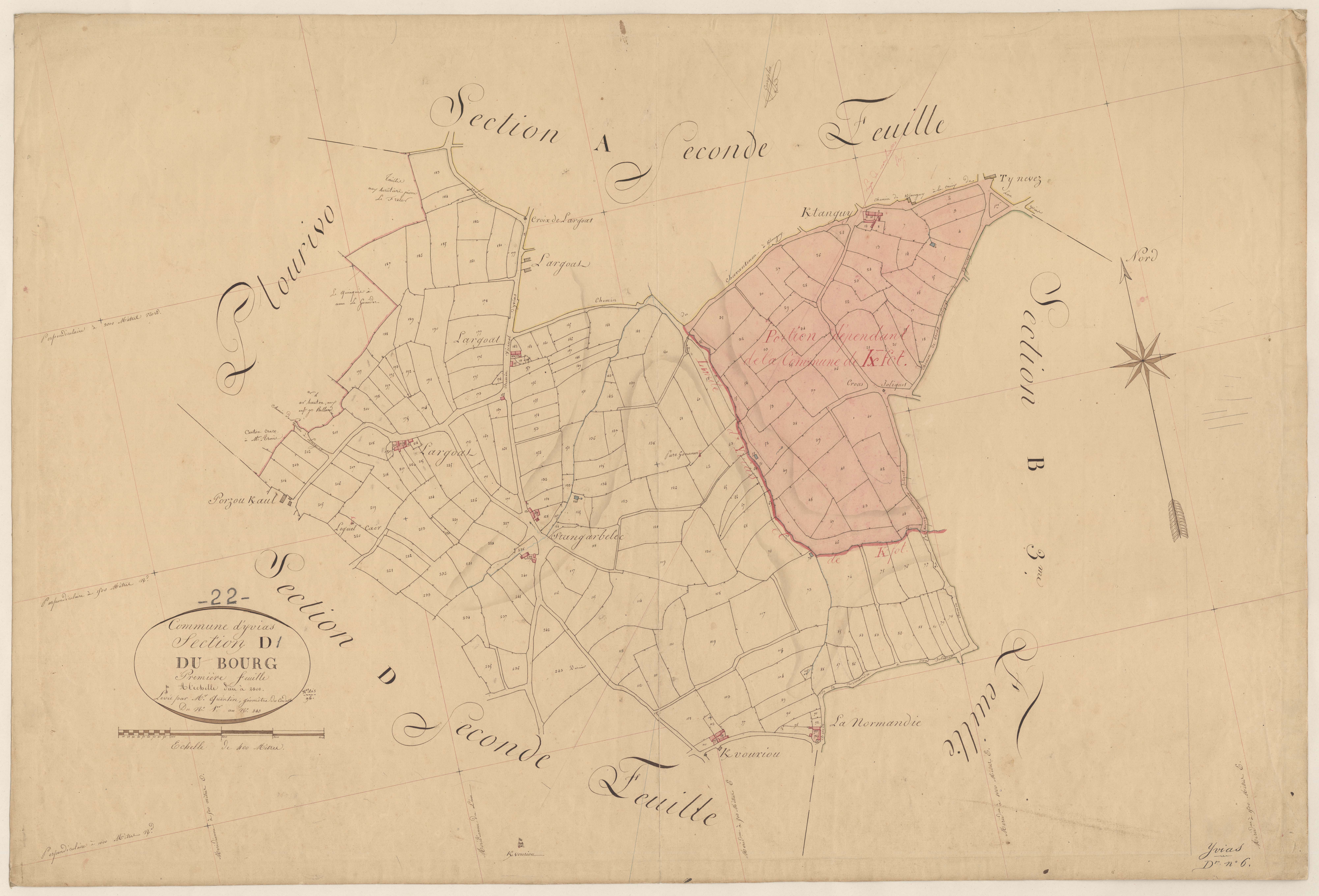 Yvias - Section D, 1re feuille