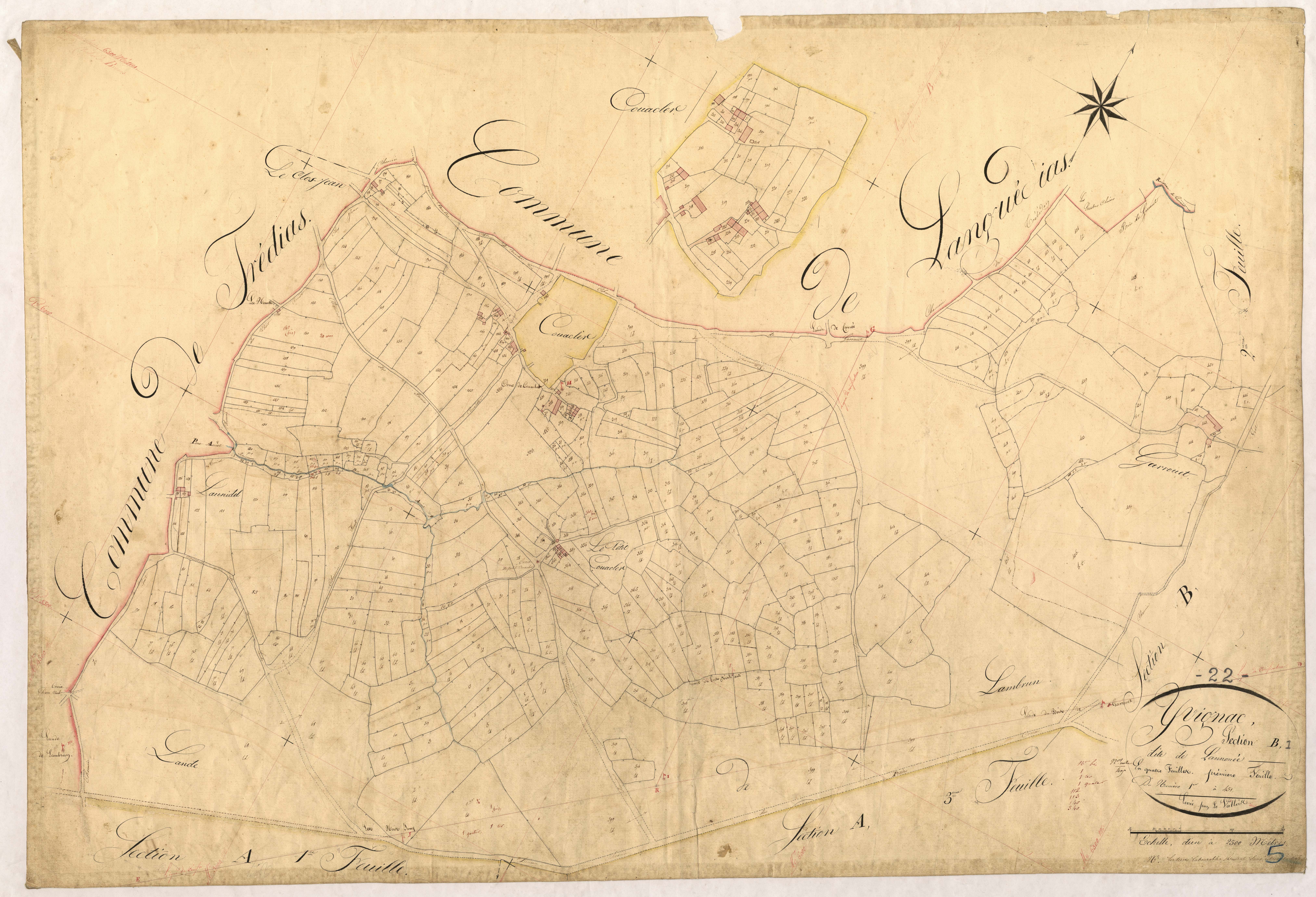 Yvignac-la-Tour - Section B, 1re feuille