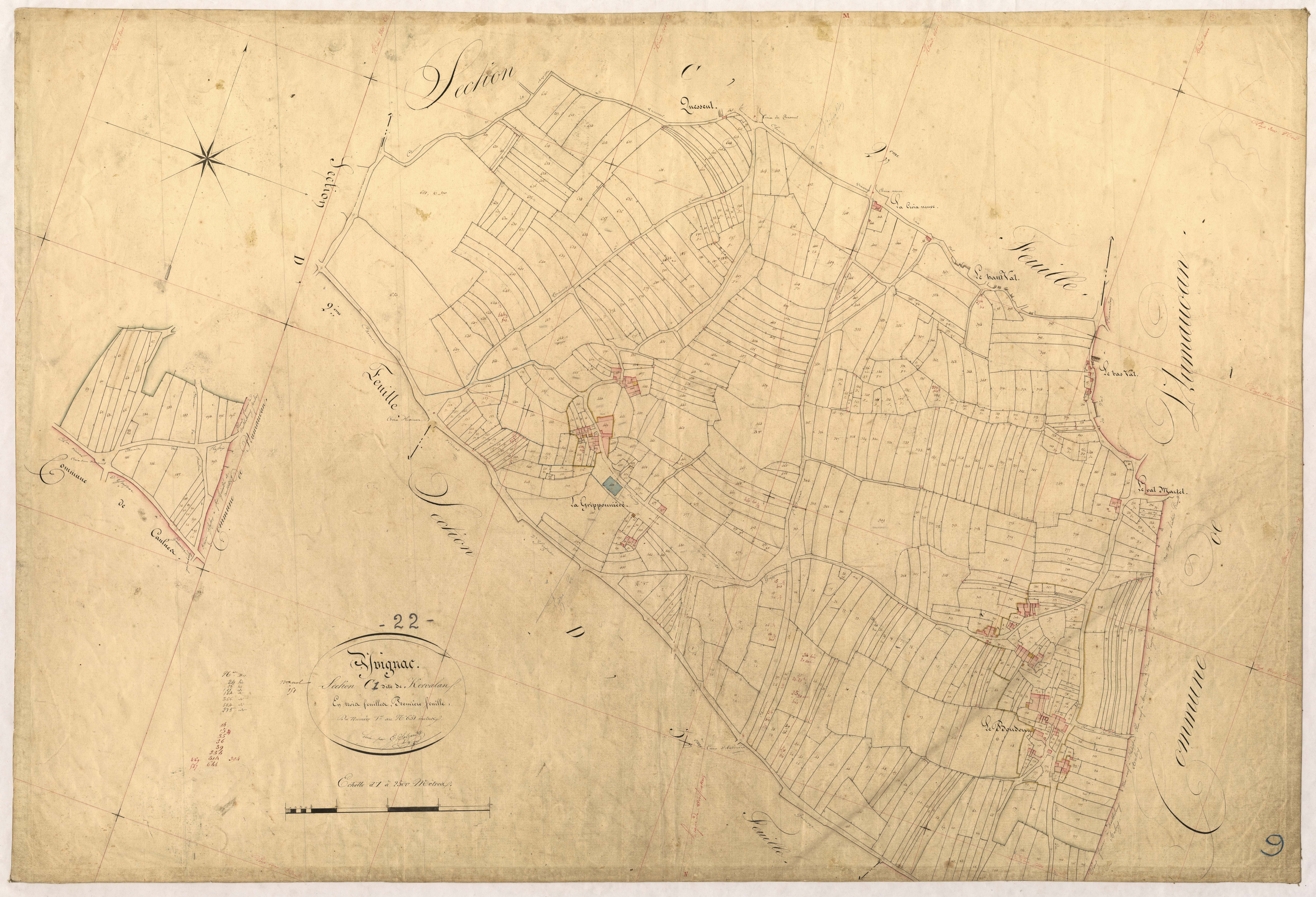 Yvignac-la-Tour - Section C, 1re feuille