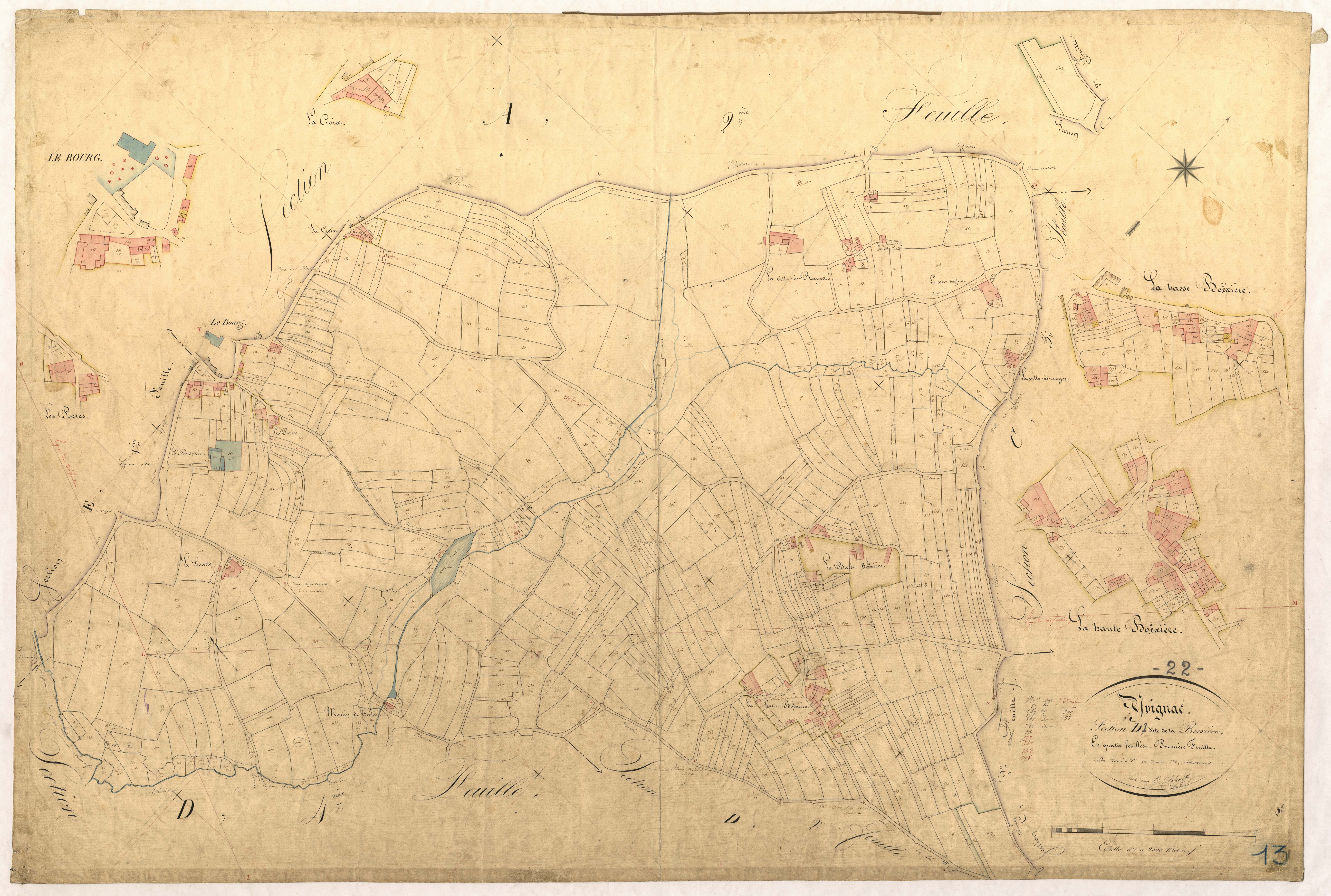 Yvignac-la-Tour - Section D, 1re feuille