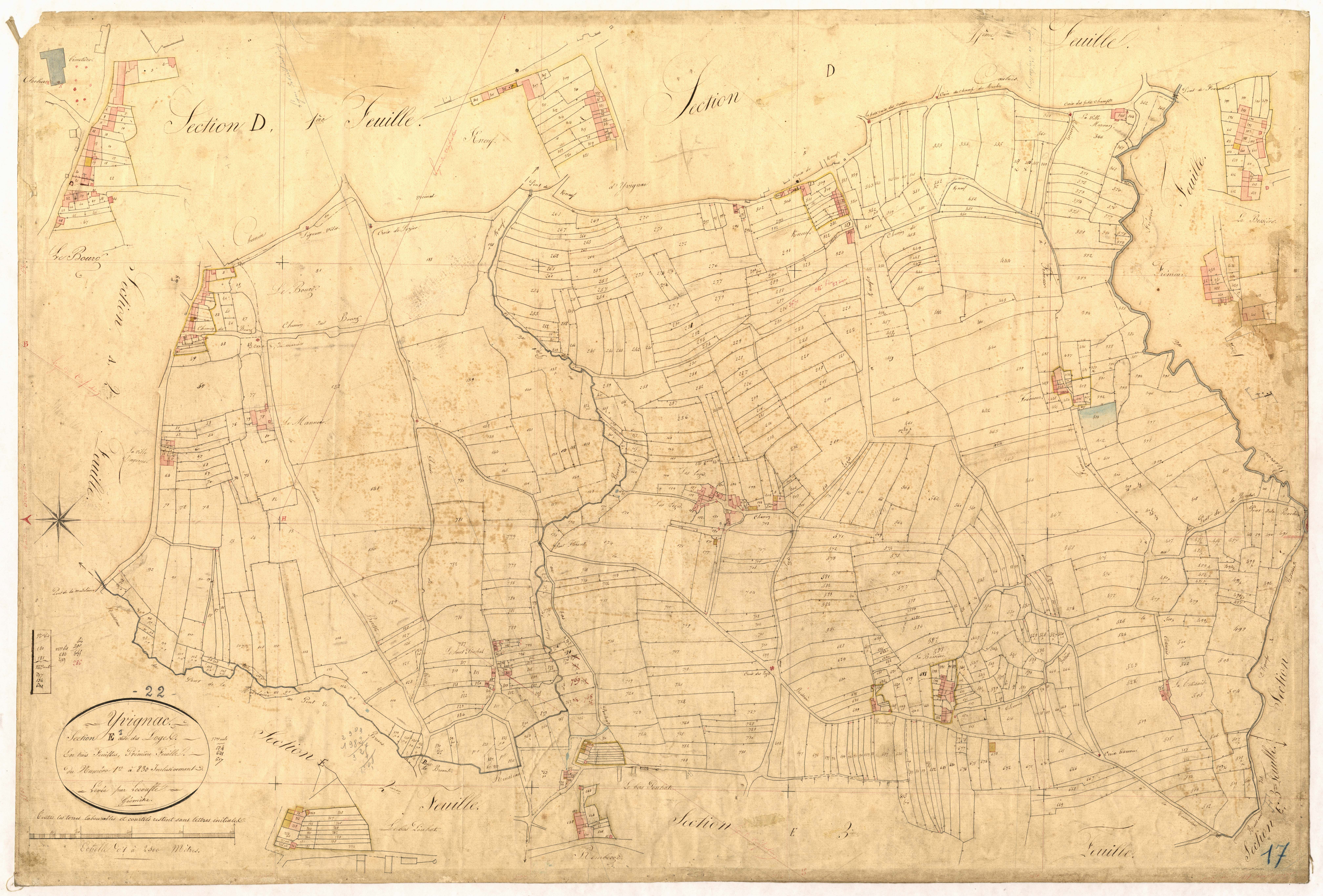Yvignac-la-Tour - Section E, 1re feuille