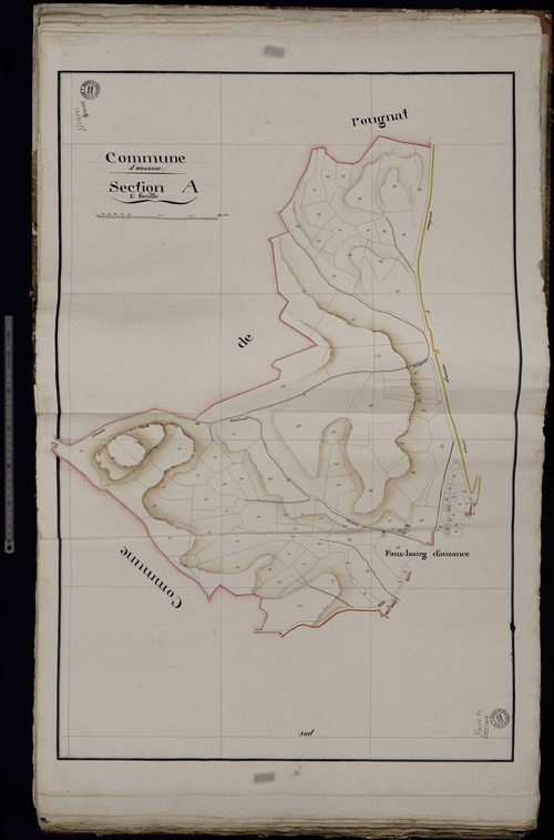 Auzances - Section A: faubourg d'Auzances (1ère feuille)