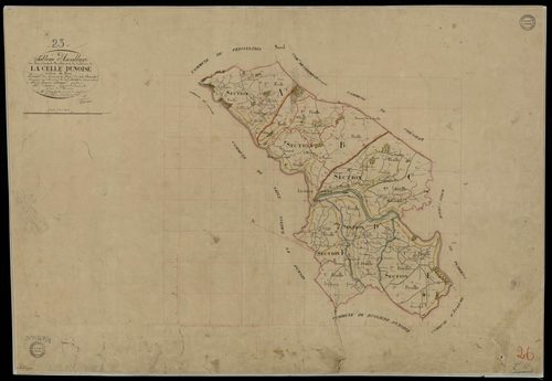 La Celle-Dunoise - Plan parcellaire communal
