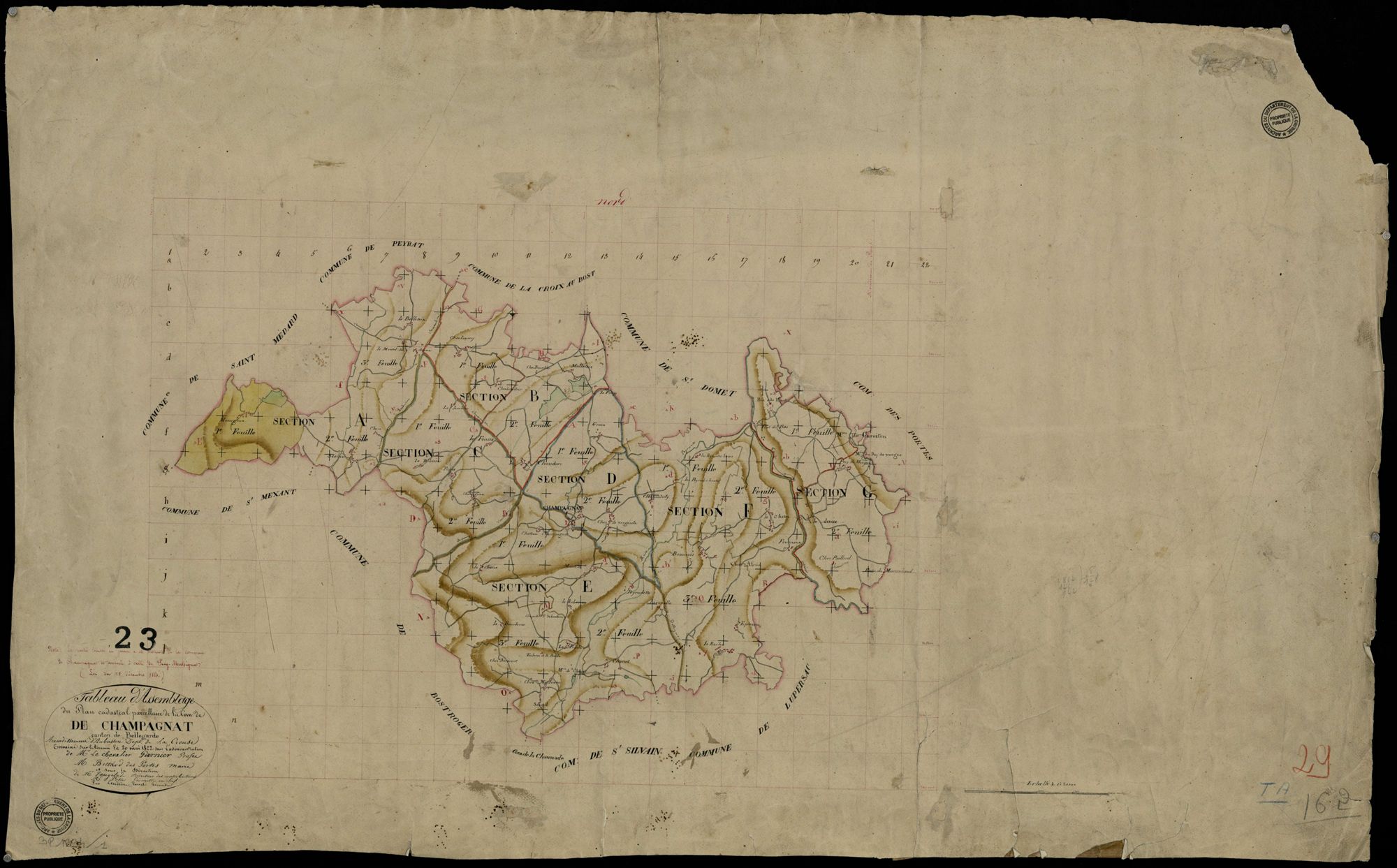Champagnat - Plan parcellaire communal