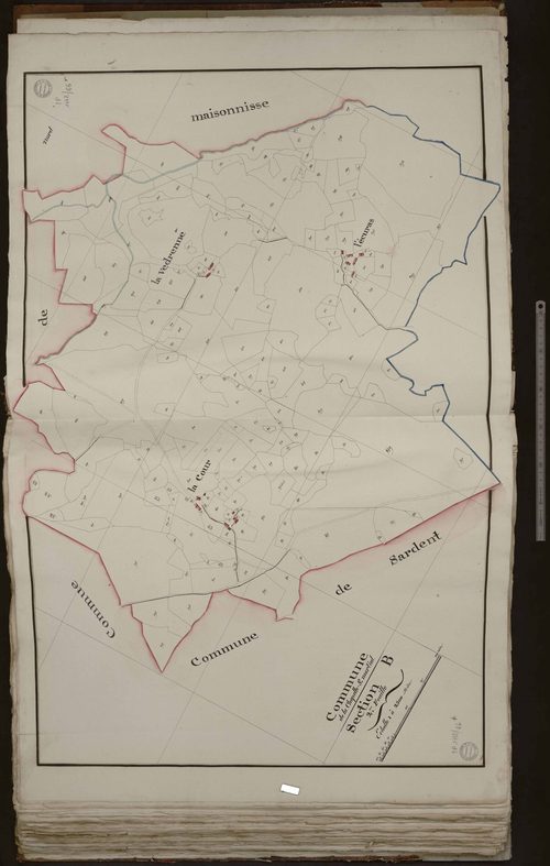 La Chapelle-Saint-Martial - Section B : La Cour, La Vedrenne, L'Ecuras (2ème feuille)