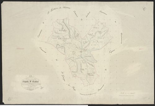 La Chapelle-Saint-Martial - Plan parcellaire communal