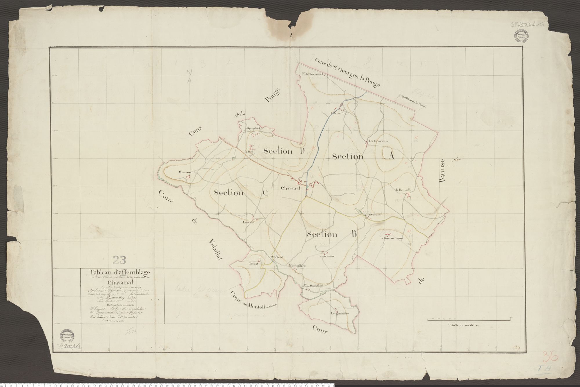 Chavanat - Plan parcellaire communal