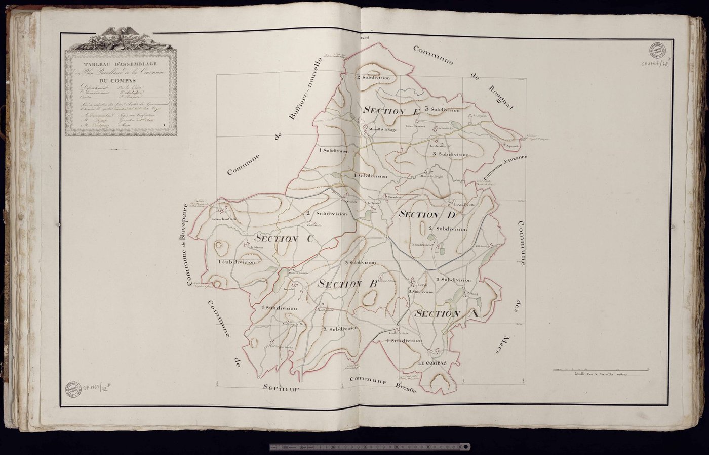 Le Compas - Tableau d'assemblage de la commune