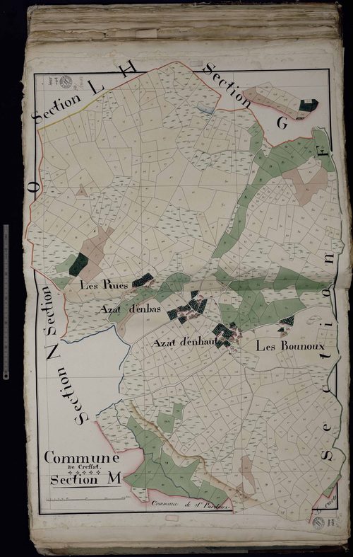 Cressat - Section M : Les Rues, Azat d'en-Bas, Azat d'en-Haut