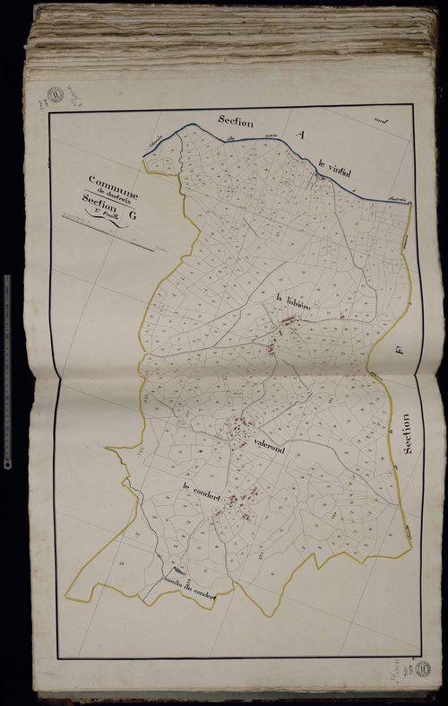 Dontreix - Section G : La Lubière, Valrond, Le Coudert (1ère feuille)