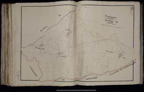 Dontreix - Section H : Pouchol, Les Heriauds, Les Corriaux (1ère feuille)