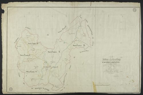 Le Donzeil - Plan parcellaire communal