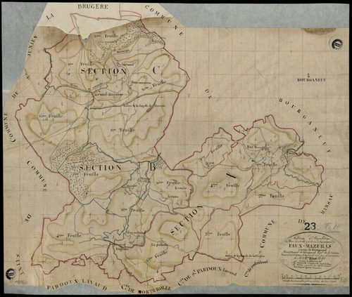 Faux-Mazuras - Plan parcellaire communal