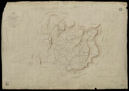 Fontanières - Plan parcellaire communal